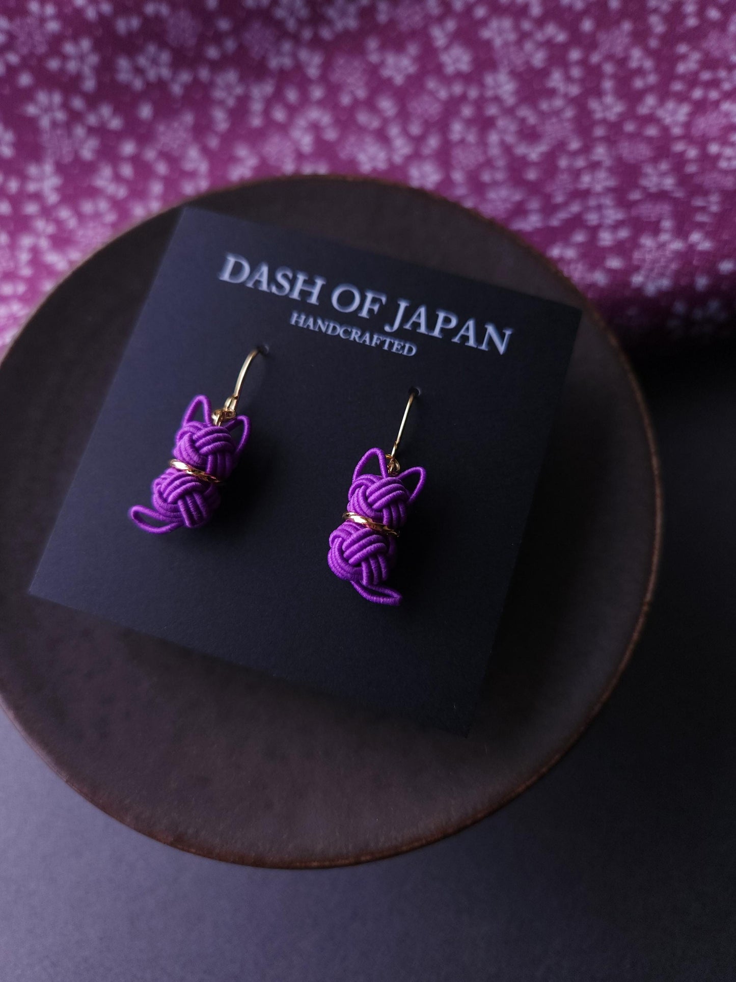 Cat Earrings - Orchid Purple