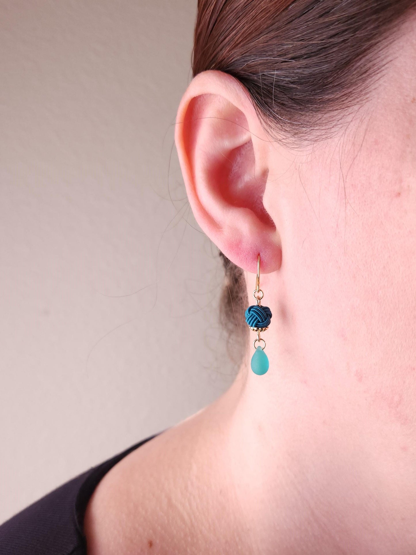 Simple Drop Earrings - Blue Mix