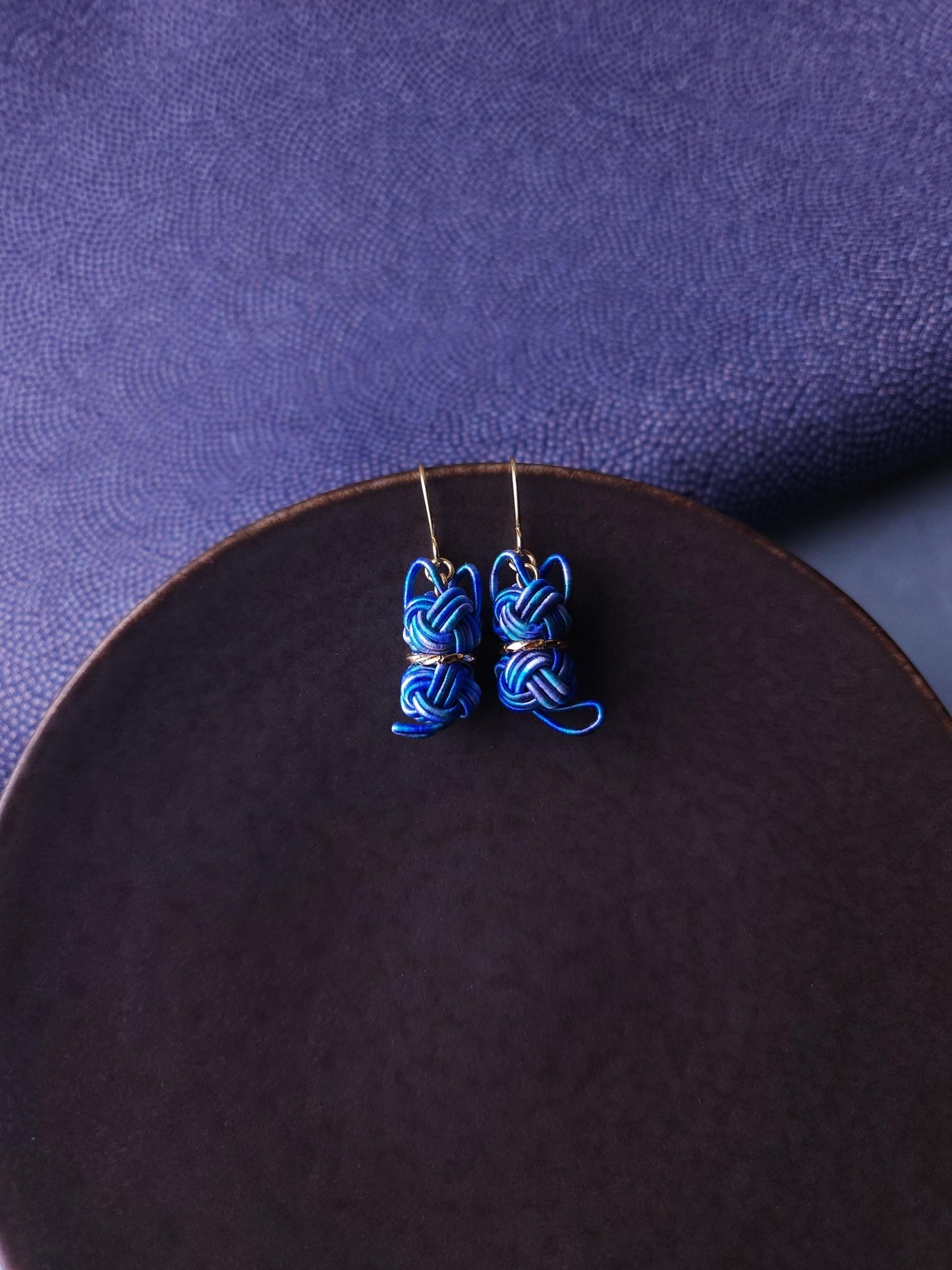 Cat Earrings - Blue Mix