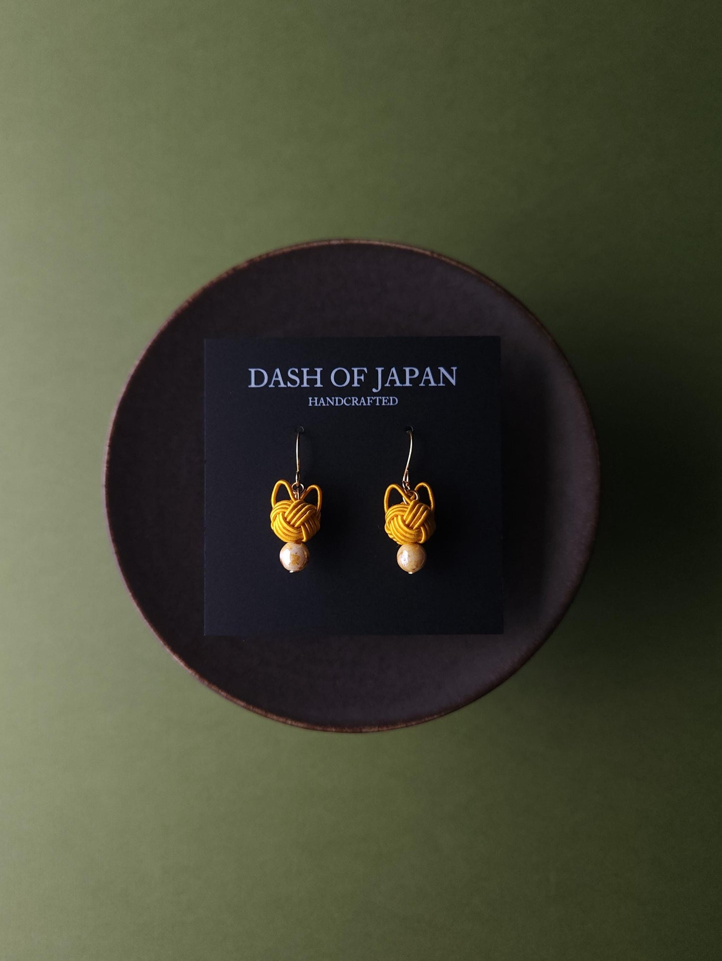 Cat Head Earrings - Yellow