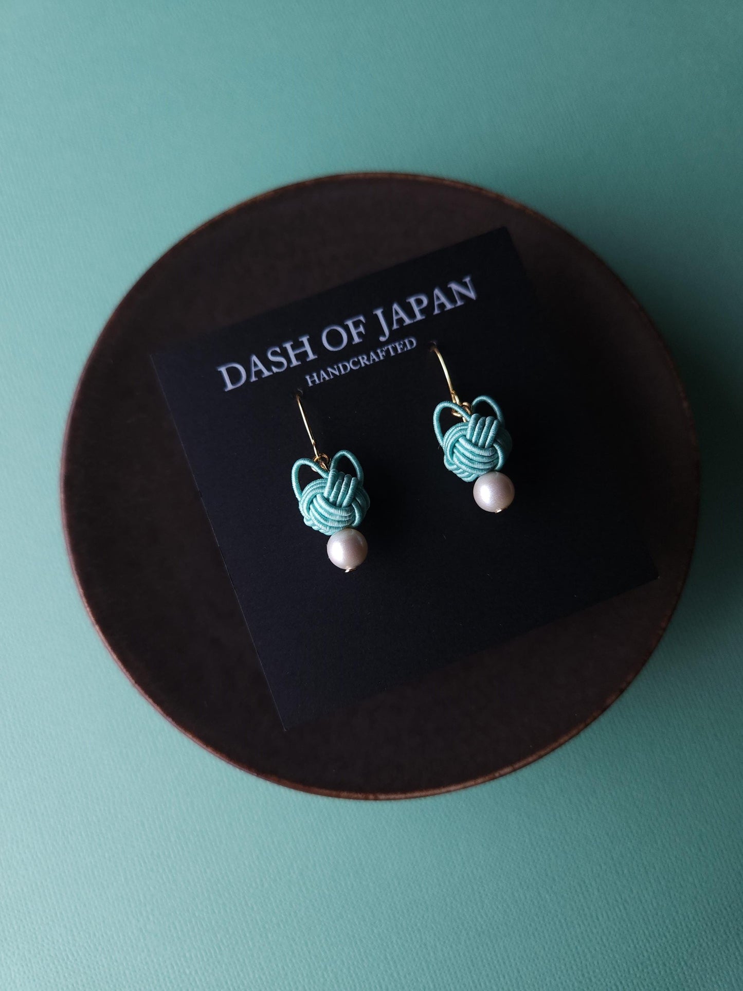 Cat Head Earrings - Seafoam Green
