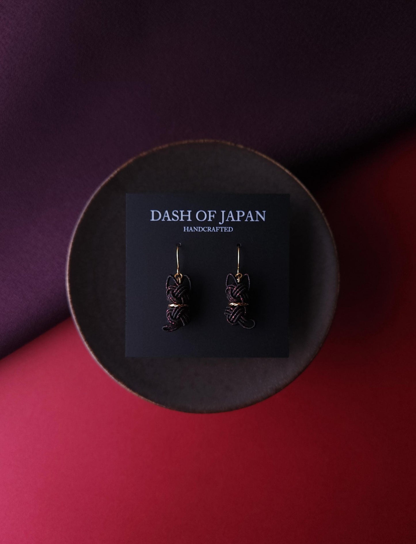 Cat Earrings - Black and Pink