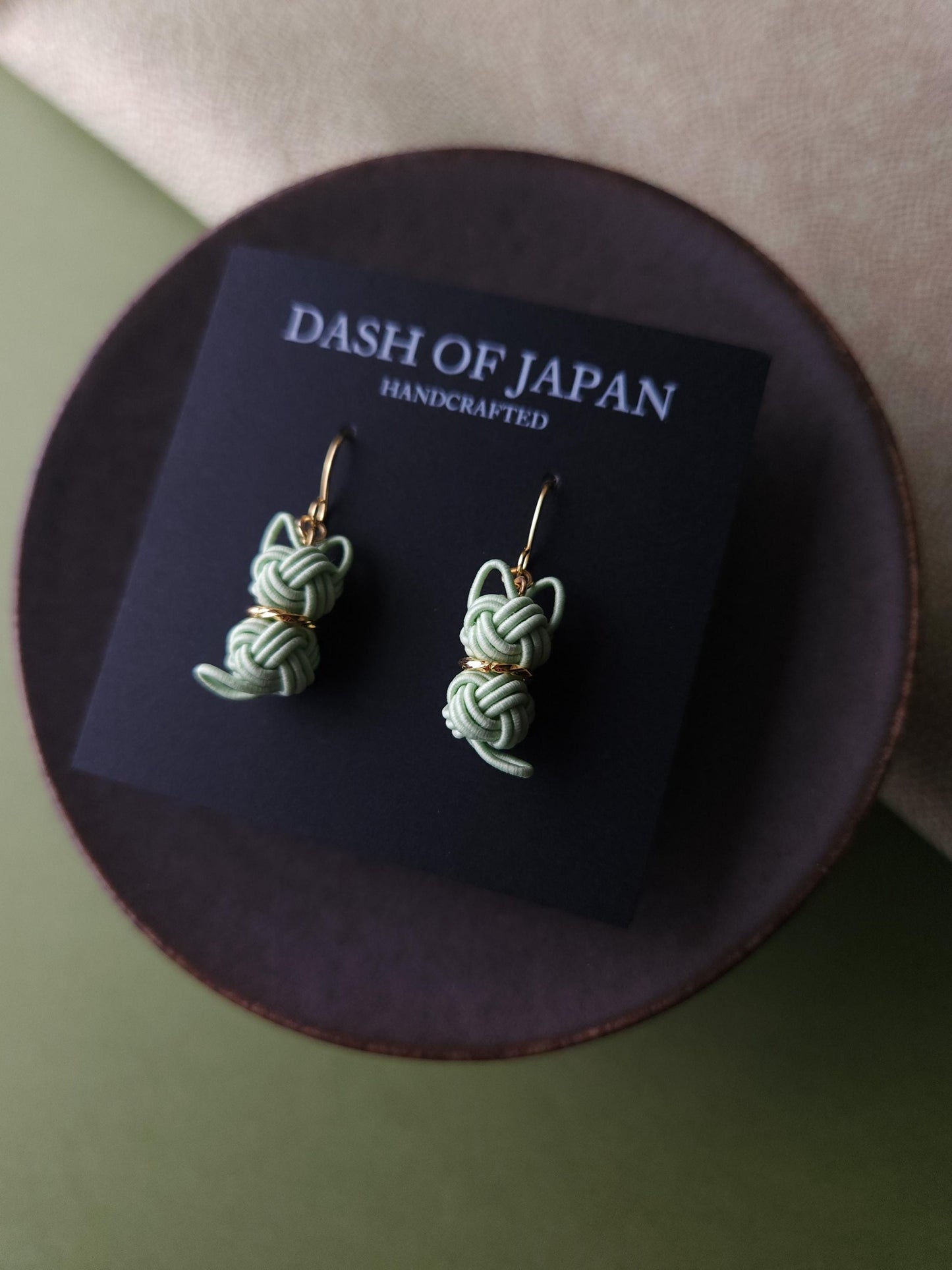 Cat Earrings - Light Green