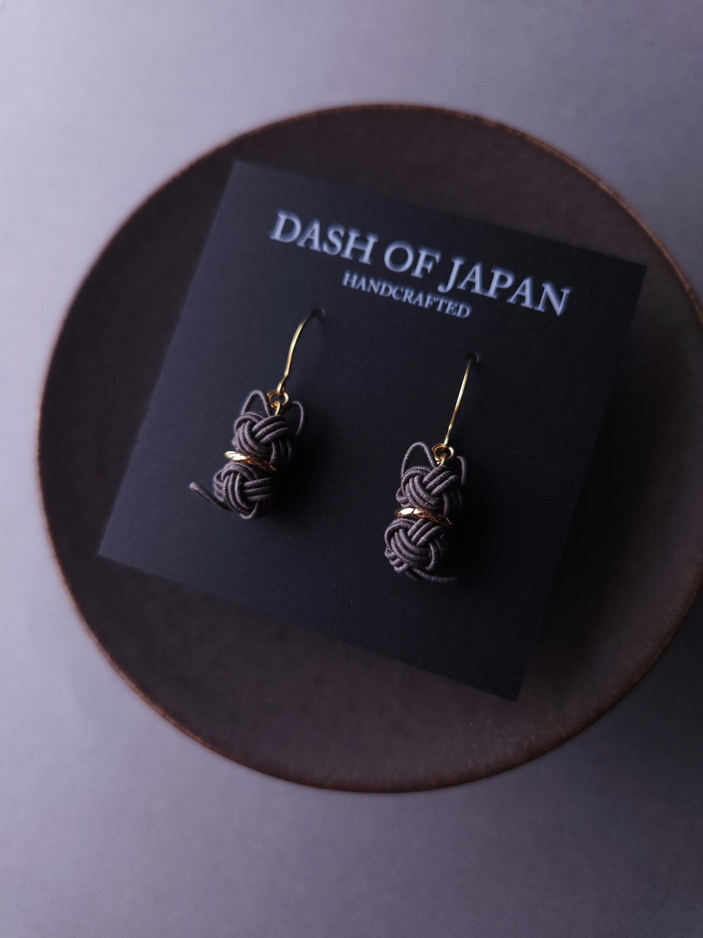 Cat Earrings - Charcoal Gray