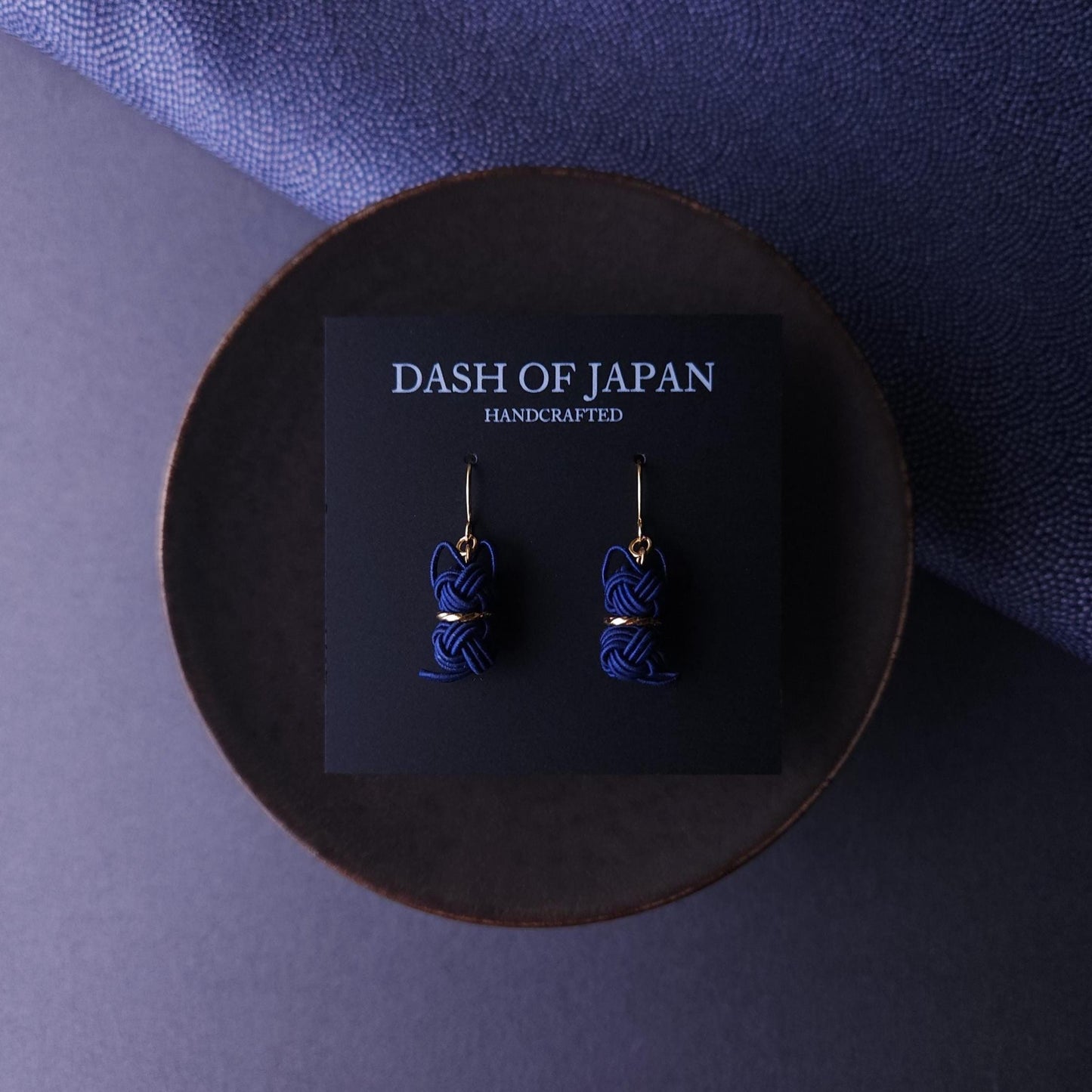 Cat Earrings - Dark Navy Blue