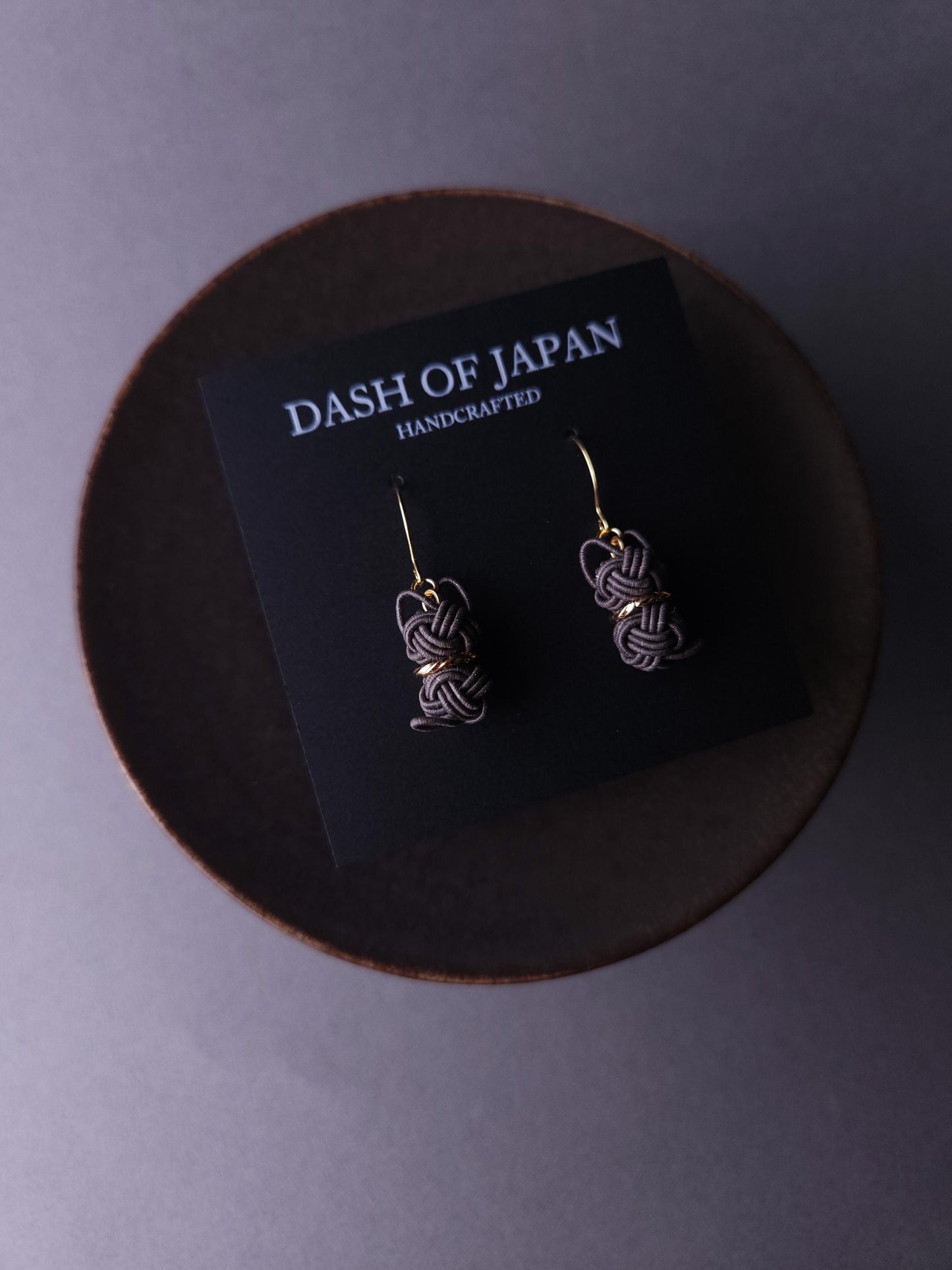 Cat Earrings - Charcoal Gray