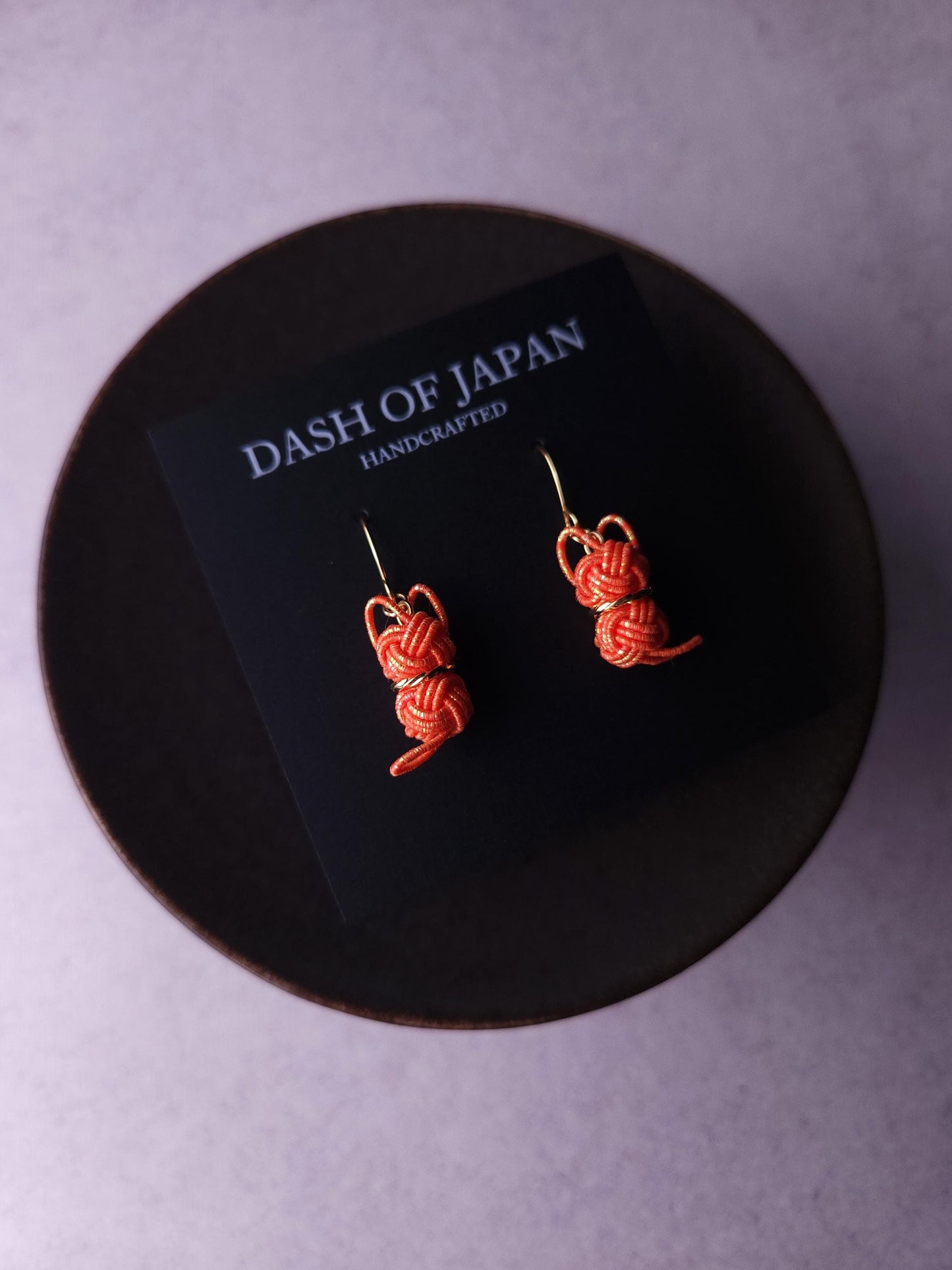 Cat Earrings - Shiny Orange