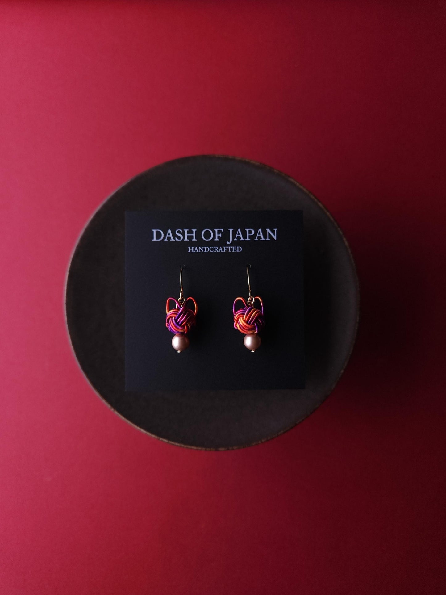 Cat Head Earring - Purple Orange