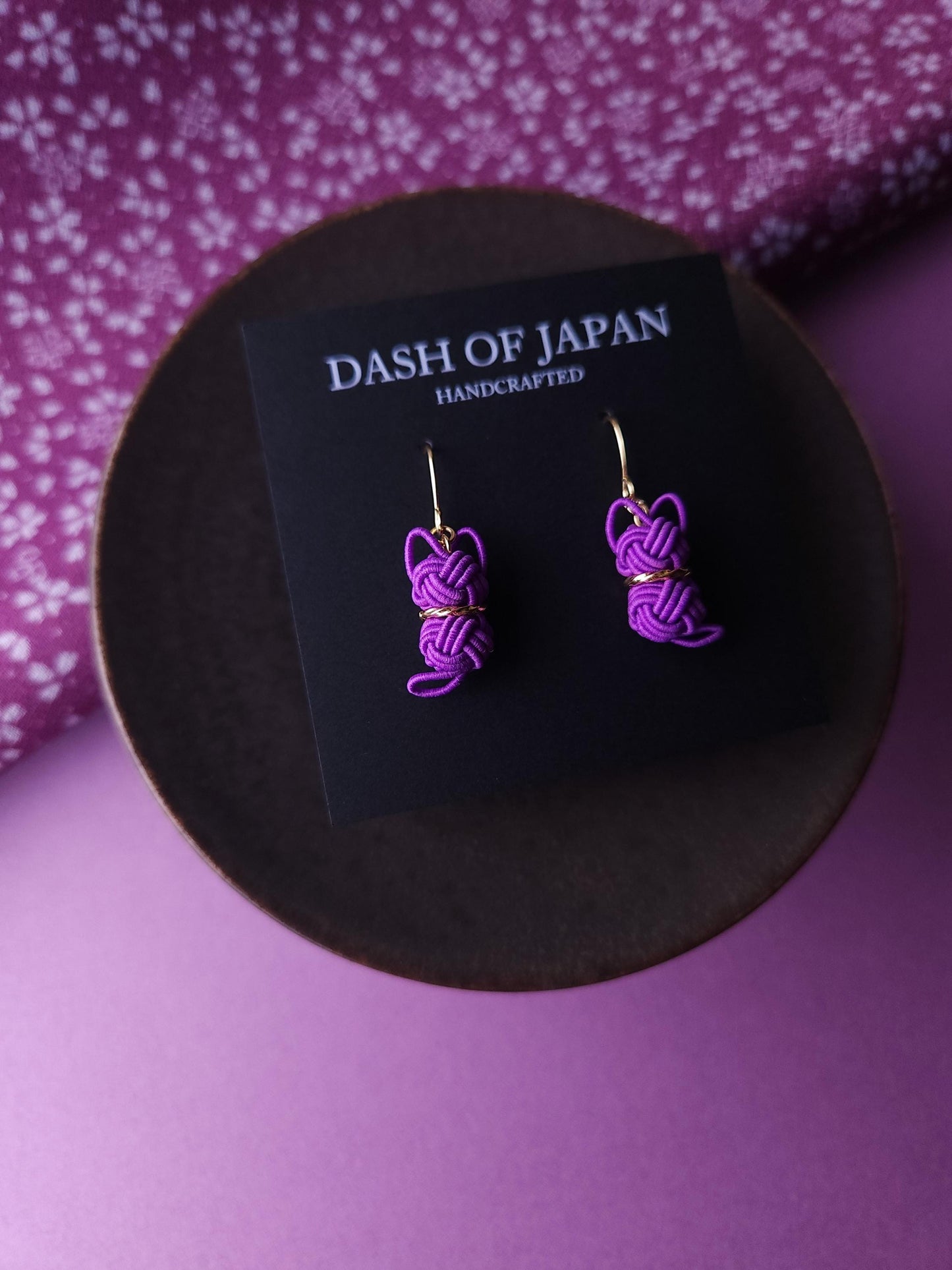 Cat Earrings - Orchid Purple