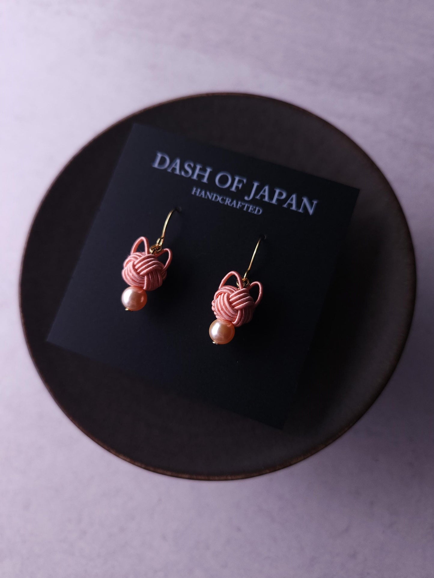 Cat Head Earrings - Coral Pink