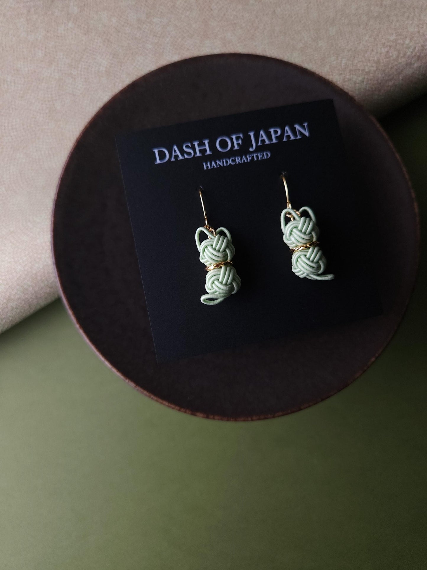 Cat Earrings - Light Green