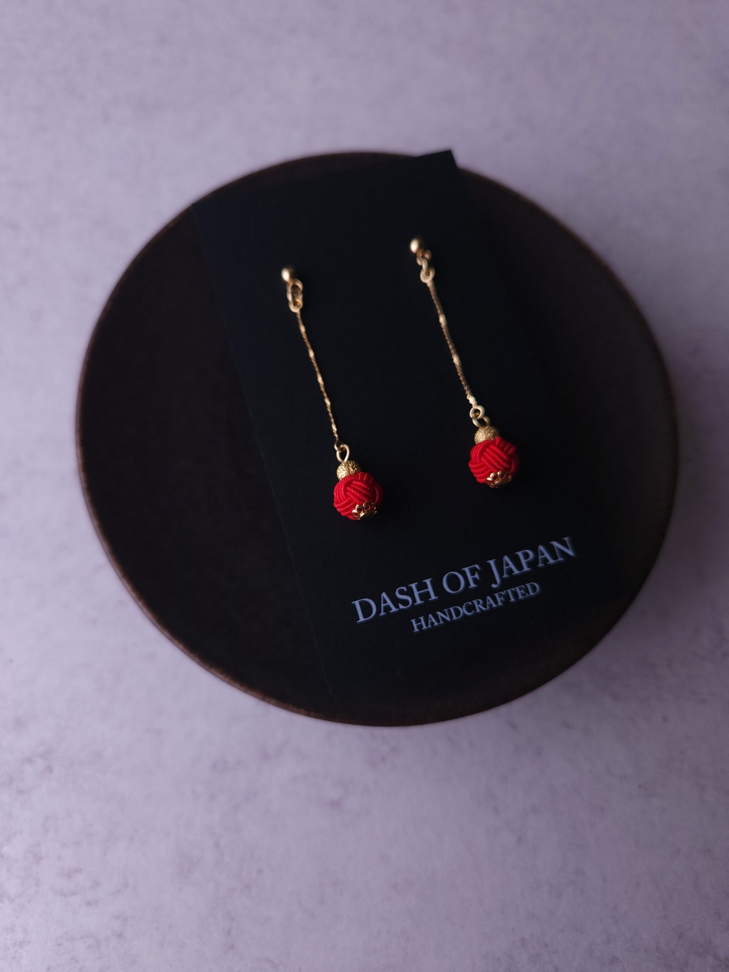 Long Drop Earrings - Red