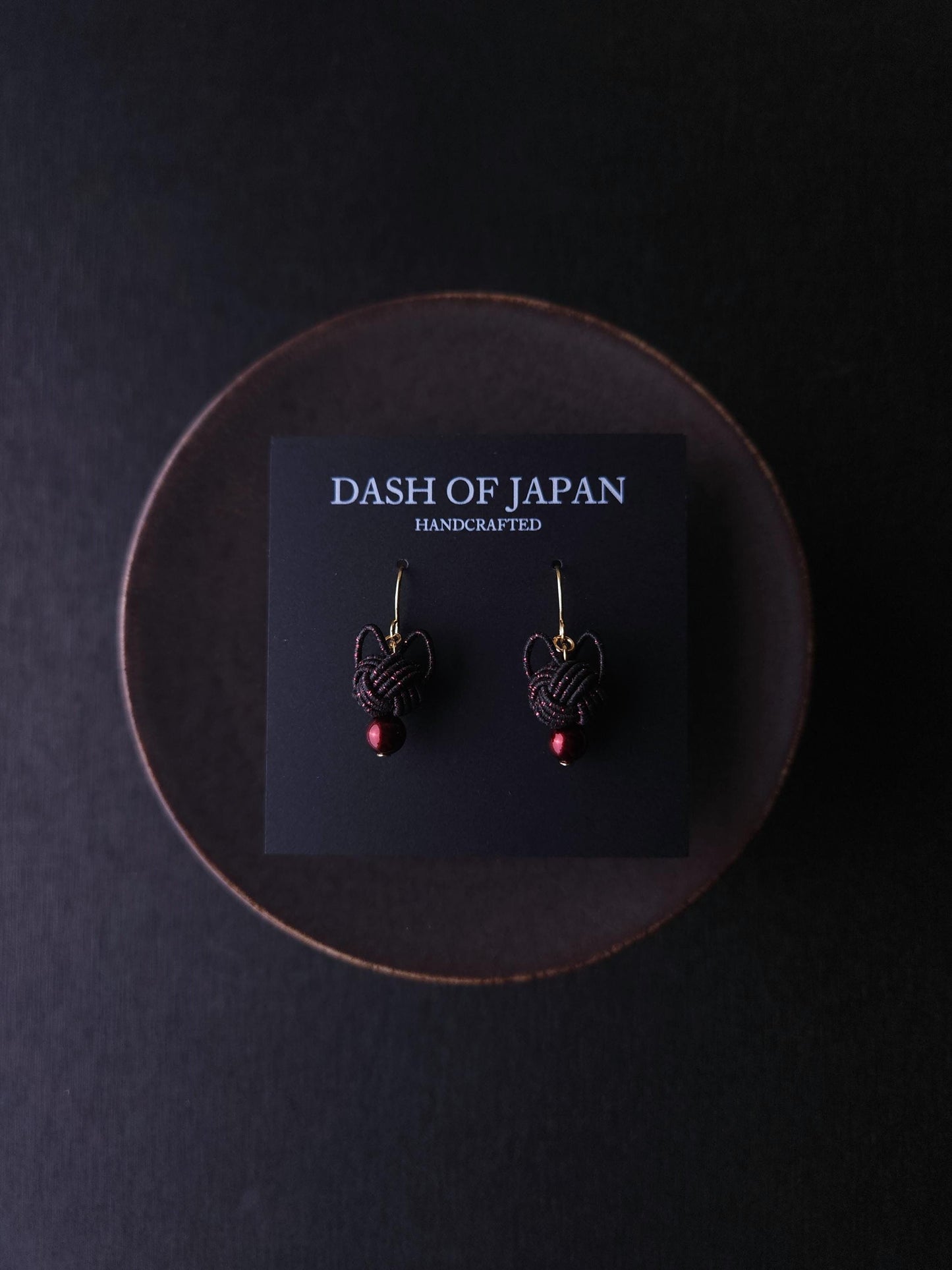 Cat Head Earrings - Black and Pink