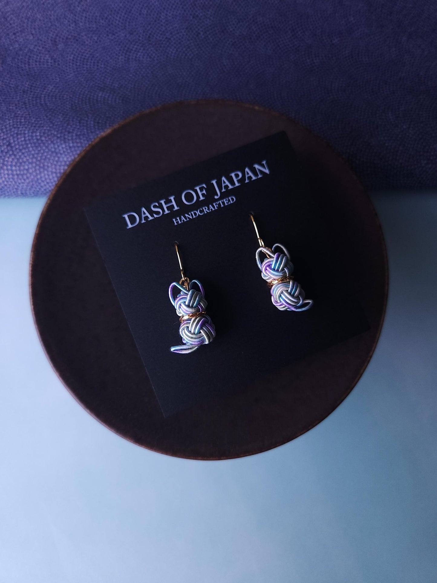 Cat Earrings - Hydrangea Blue