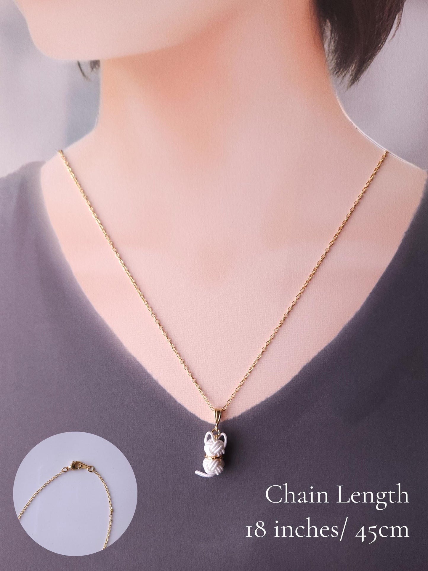 Cat Necklace - Calico Tabby