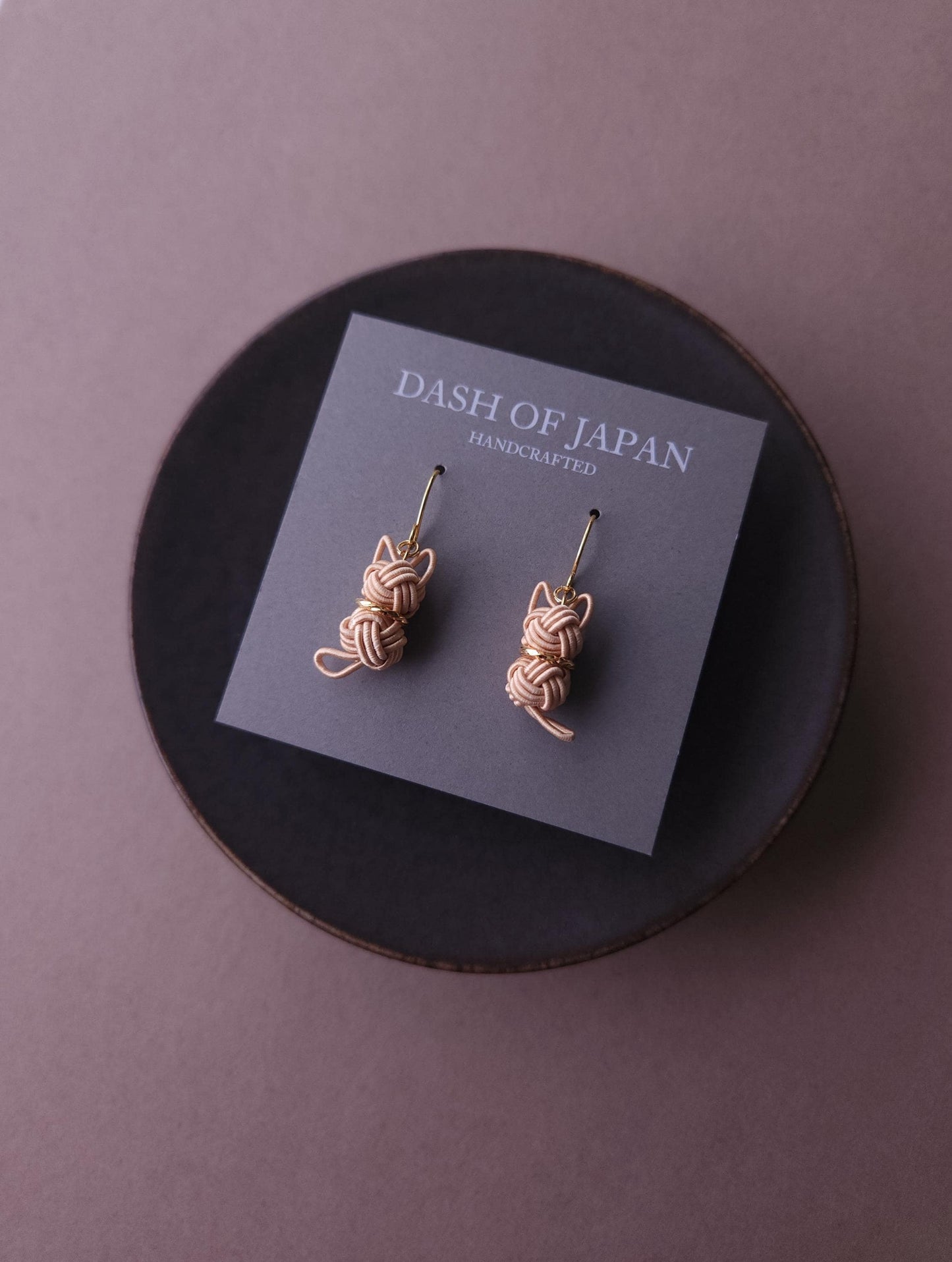 Cat Earrings - Beige