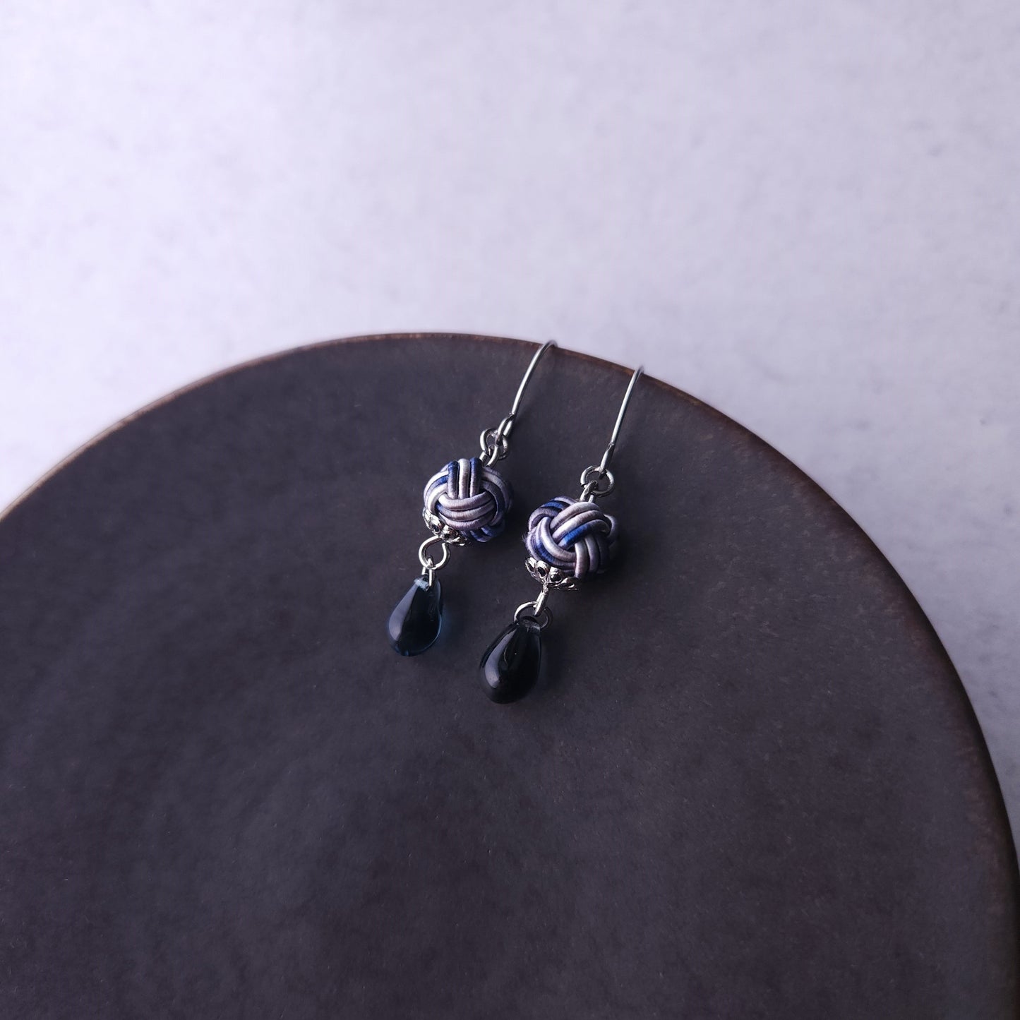 Simple Drop Earrings - Granite Marble