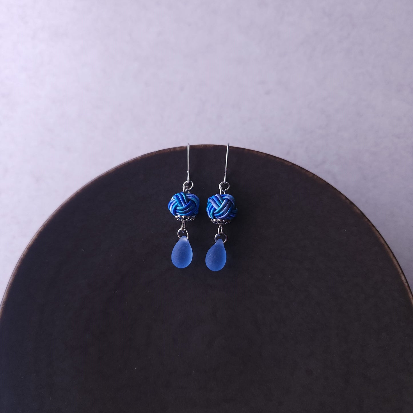 Simple Drop Earrings - Blue Mix
