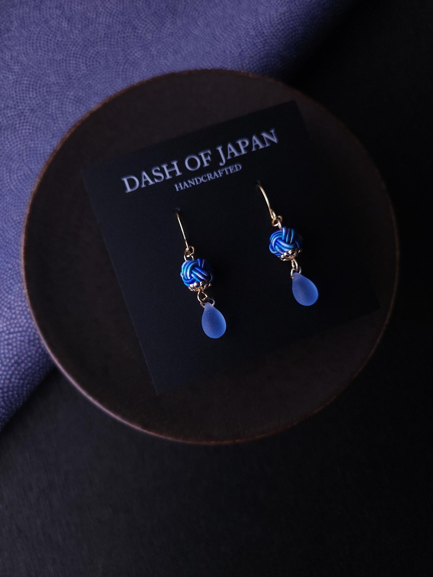 Simple Drop Earrings - Blue Mix