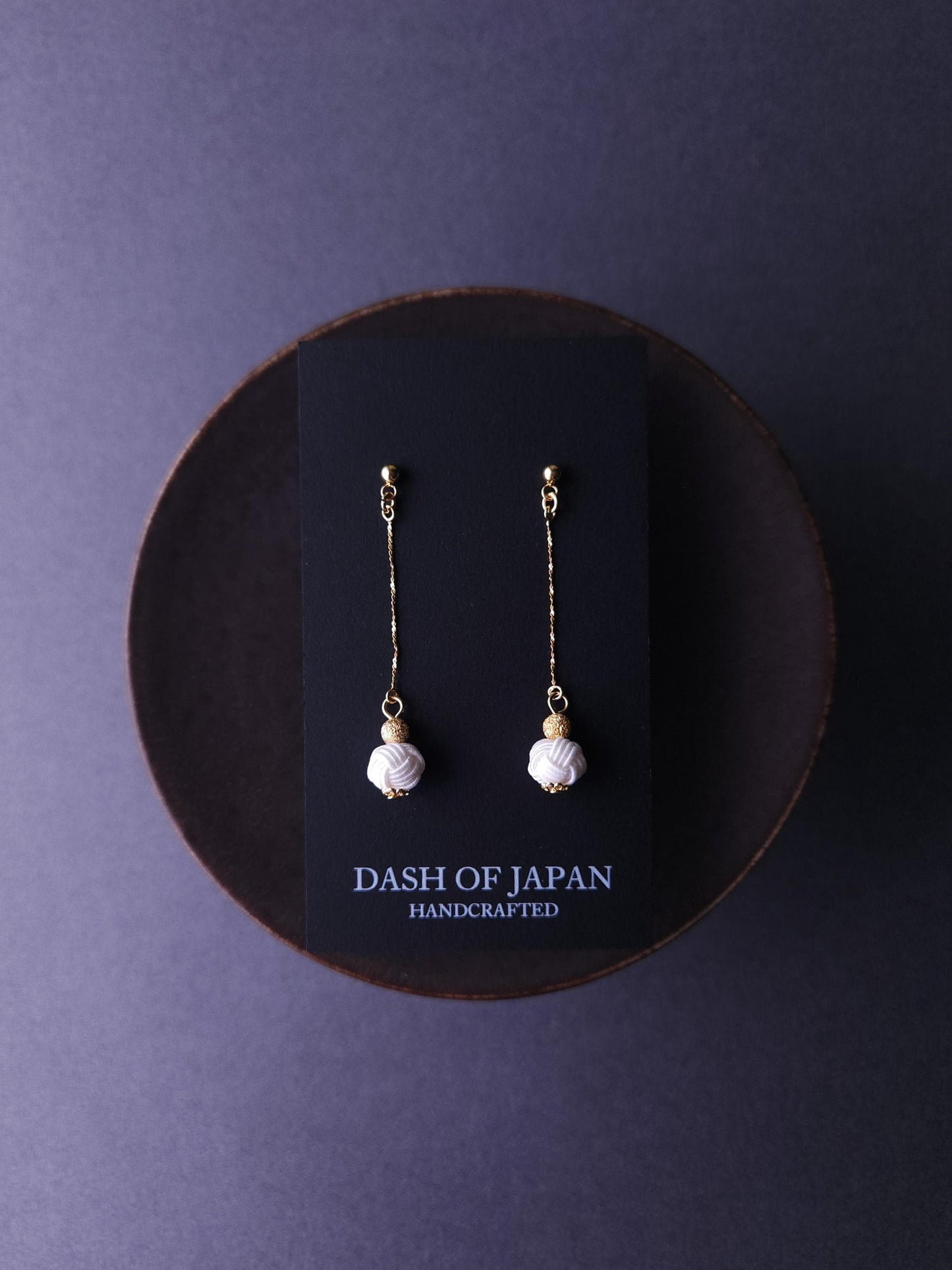 Long Drop Earrings - White
