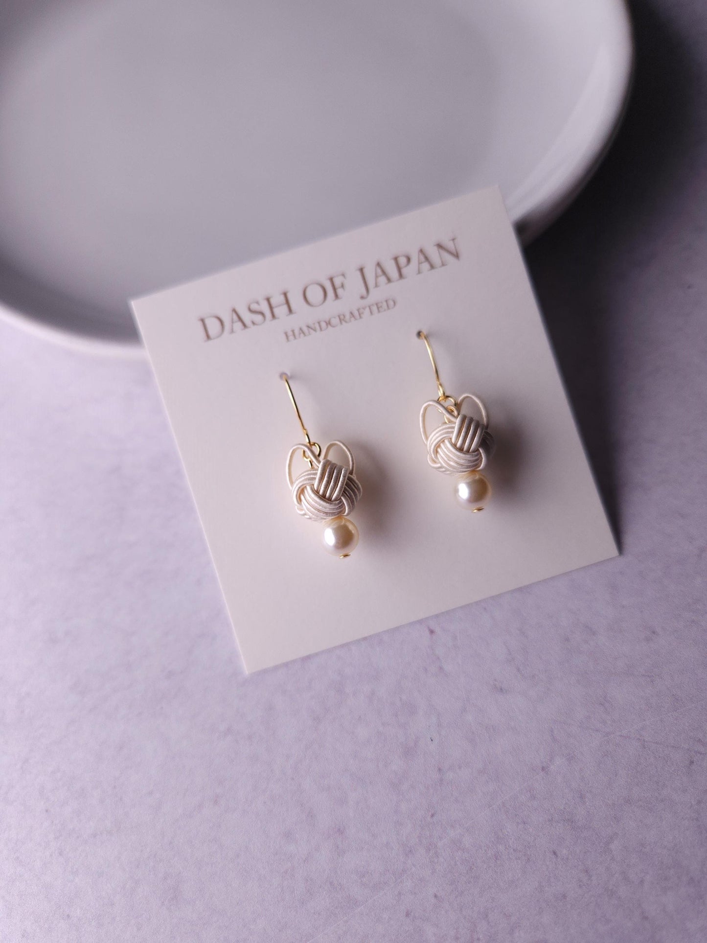 Cat Head Earrings - White