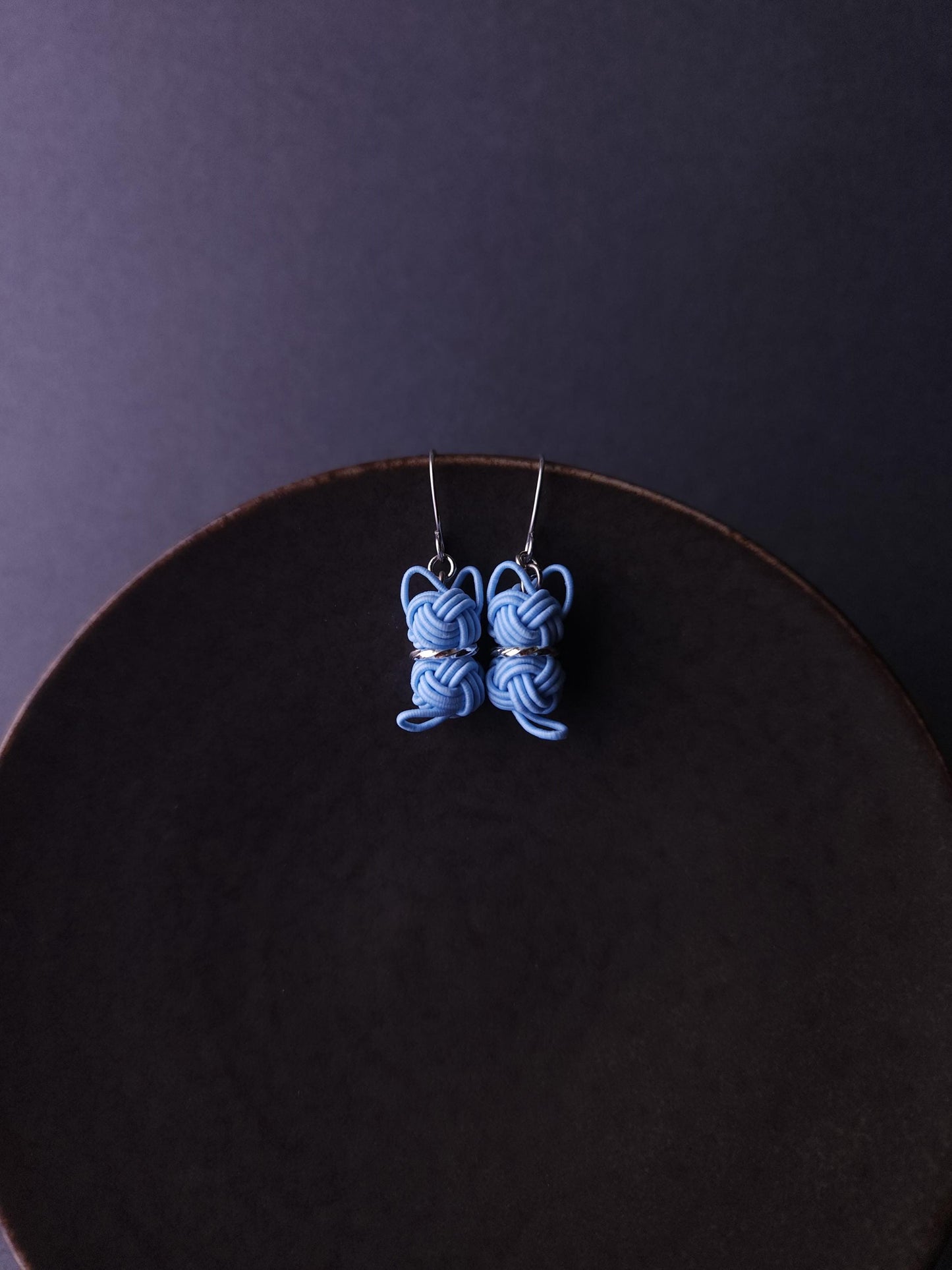 Cat Earrings - Light Blue