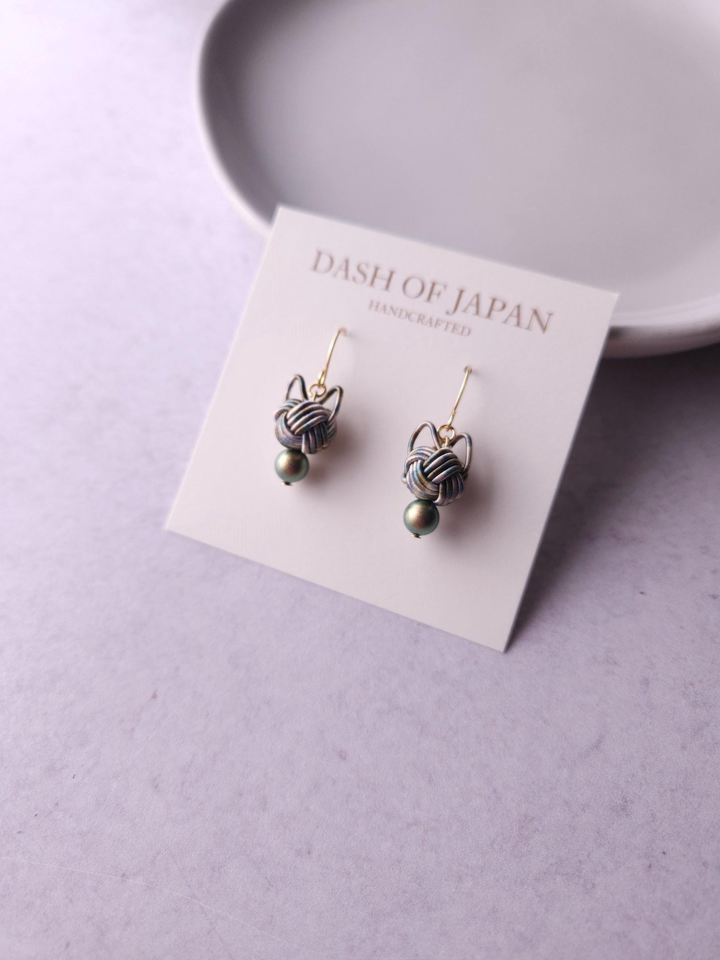 Cat Head Earrings -Rustic Tabby