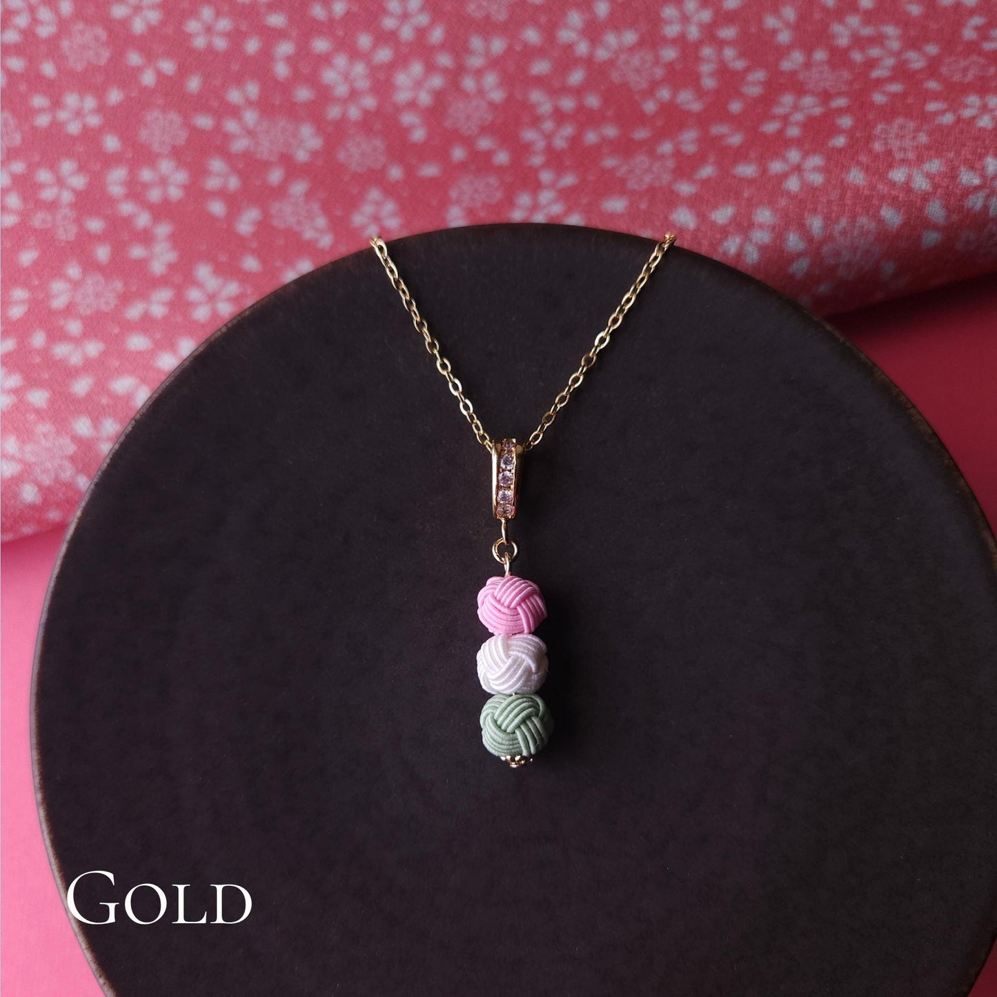 Hanami Dango Dumpling Necklace