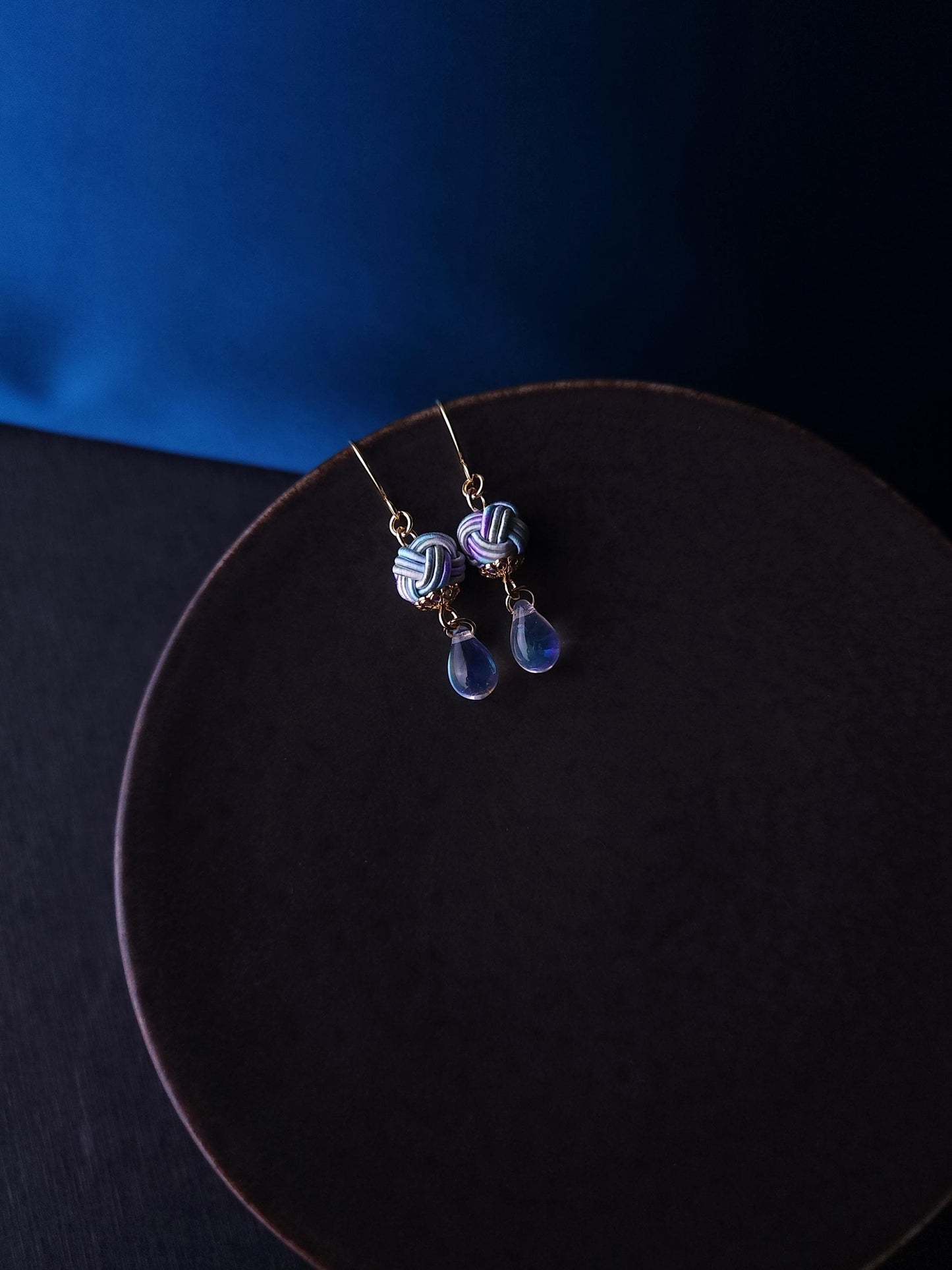 Simple Drop Earrings - Hydrangea Blue
