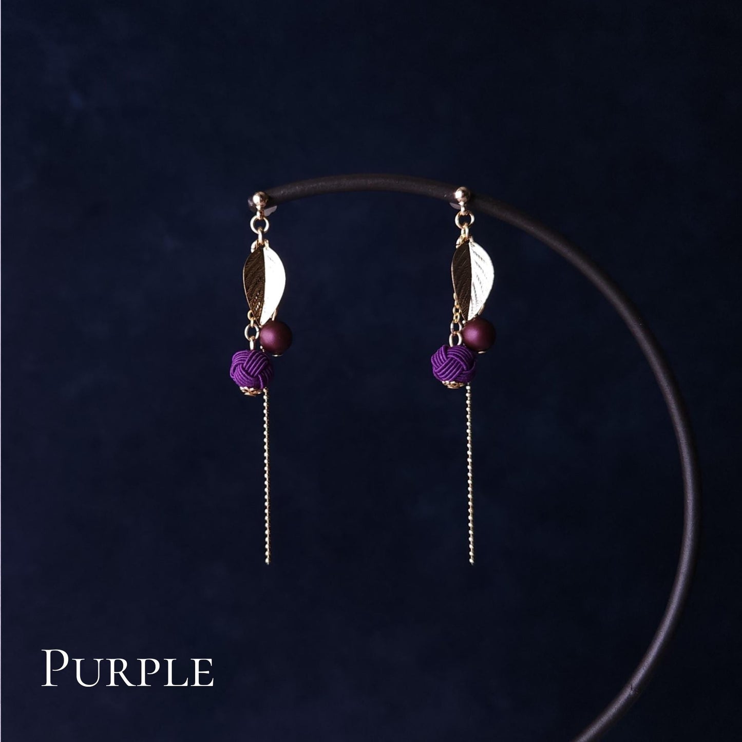 Flower Drop - Teal/ Dark Blue / Purple