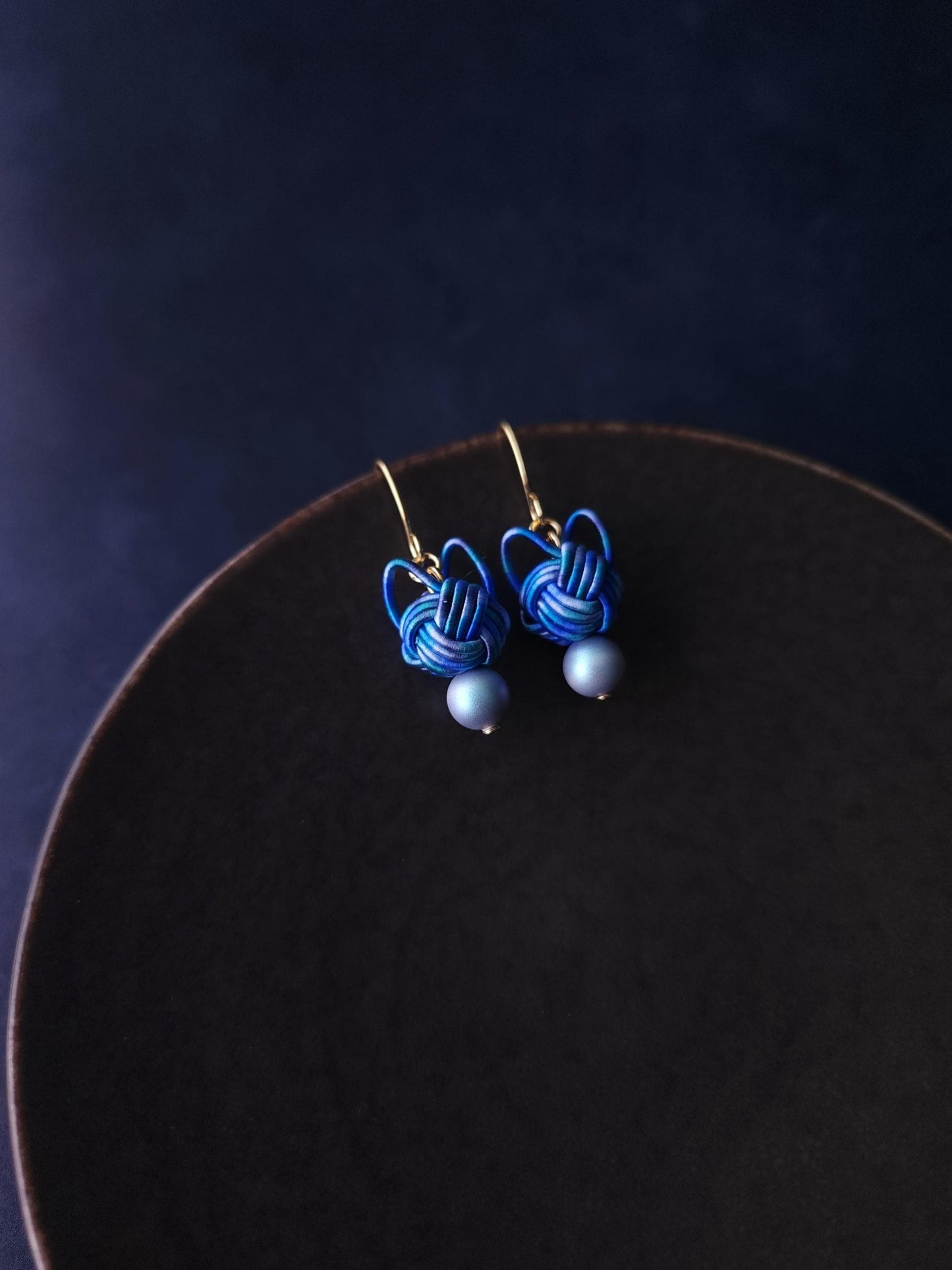 Cat Head Earrings - Blue Mix