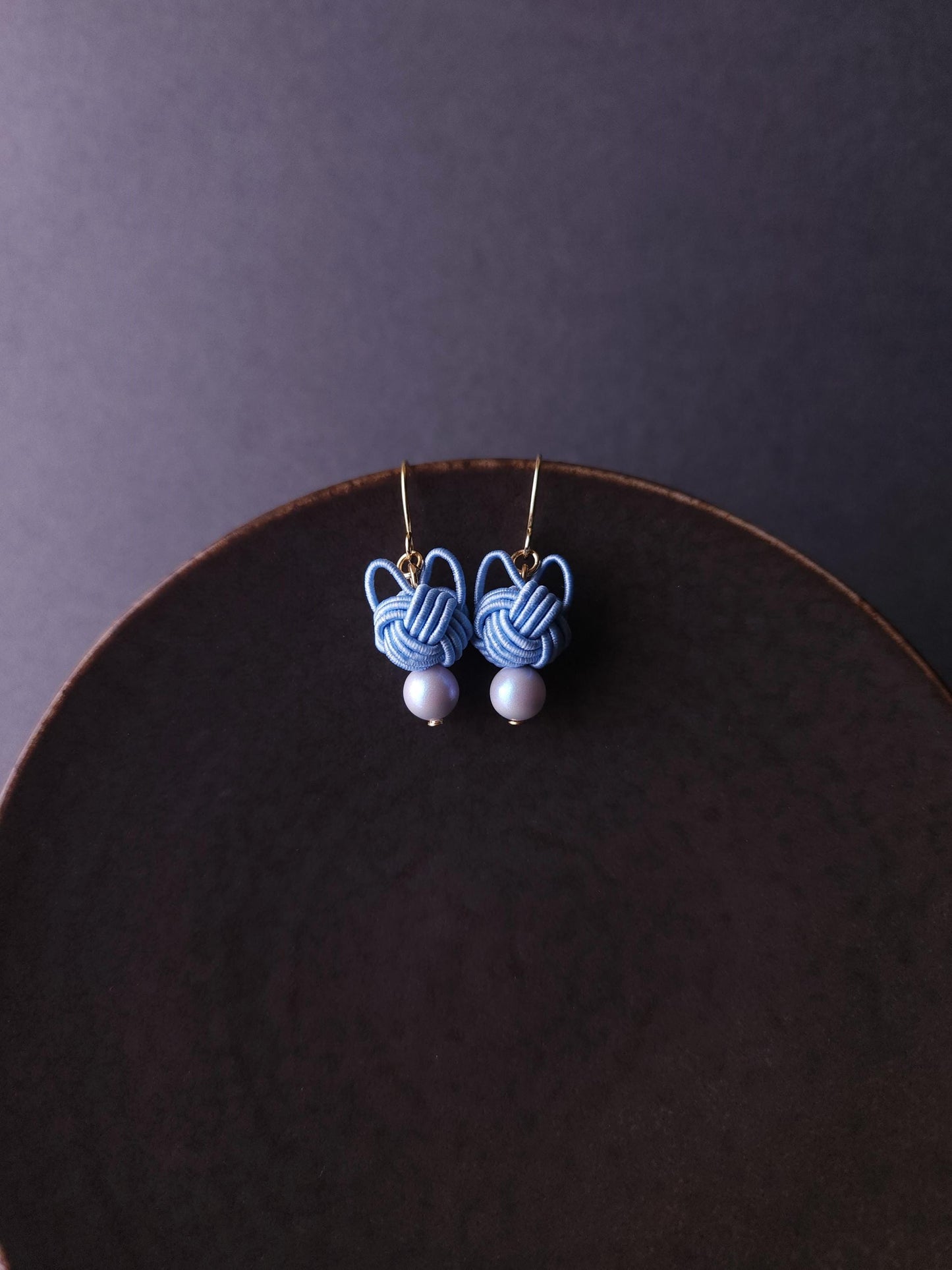 Cat Head Earrings - Light Blue