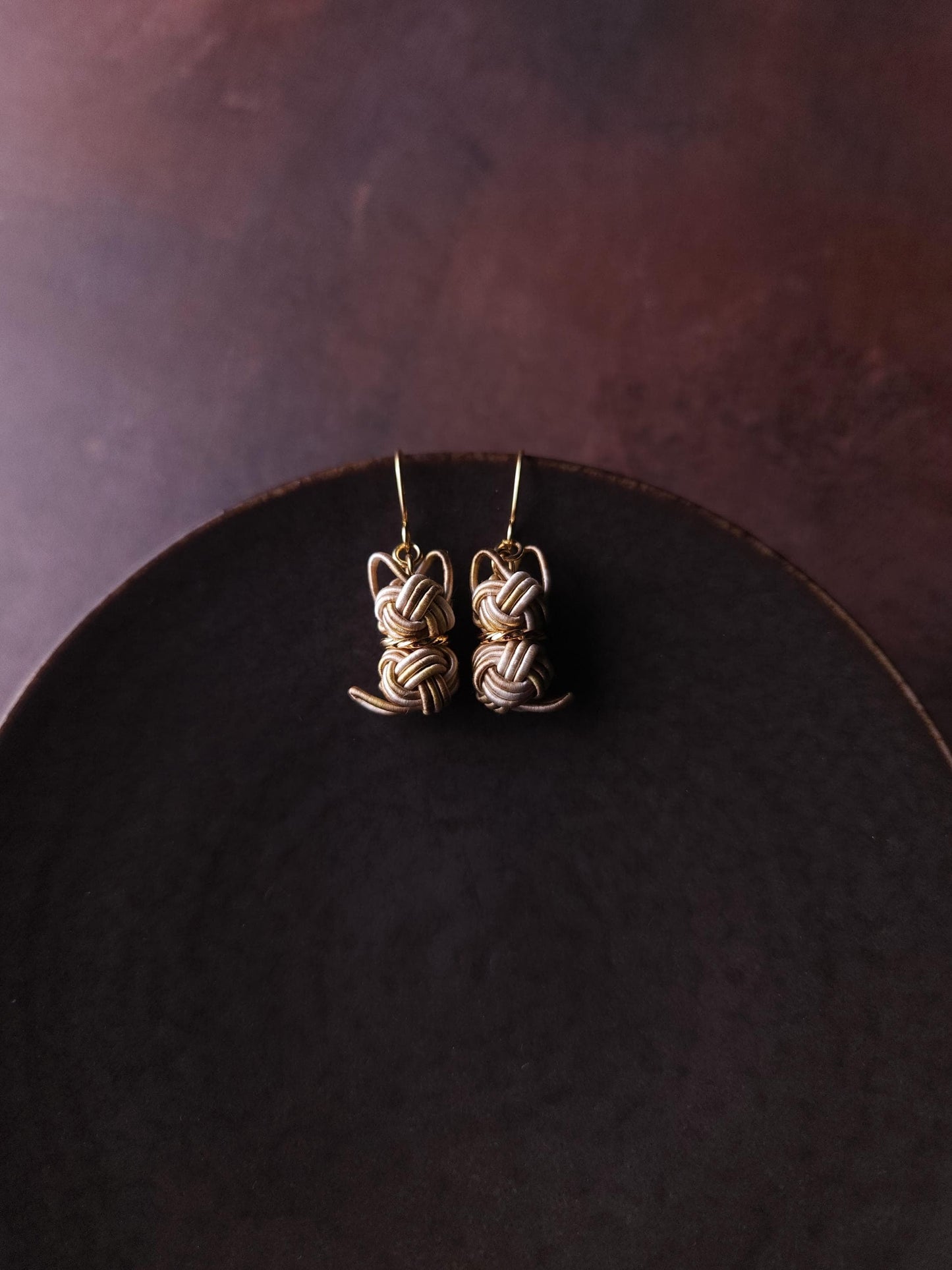 Cat Earrings - Brown Tabby