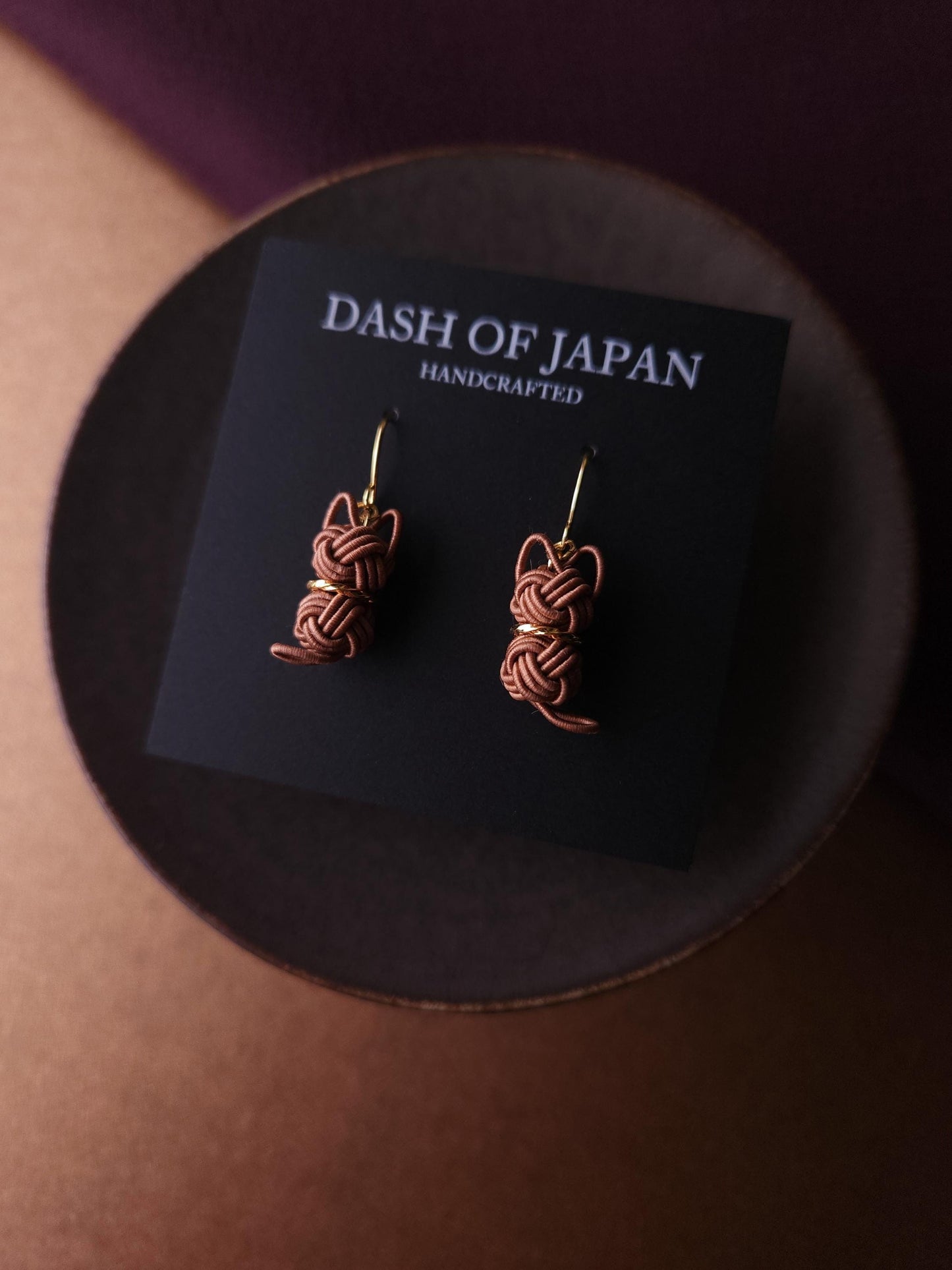 Cat Earrings - Chocolate Brown