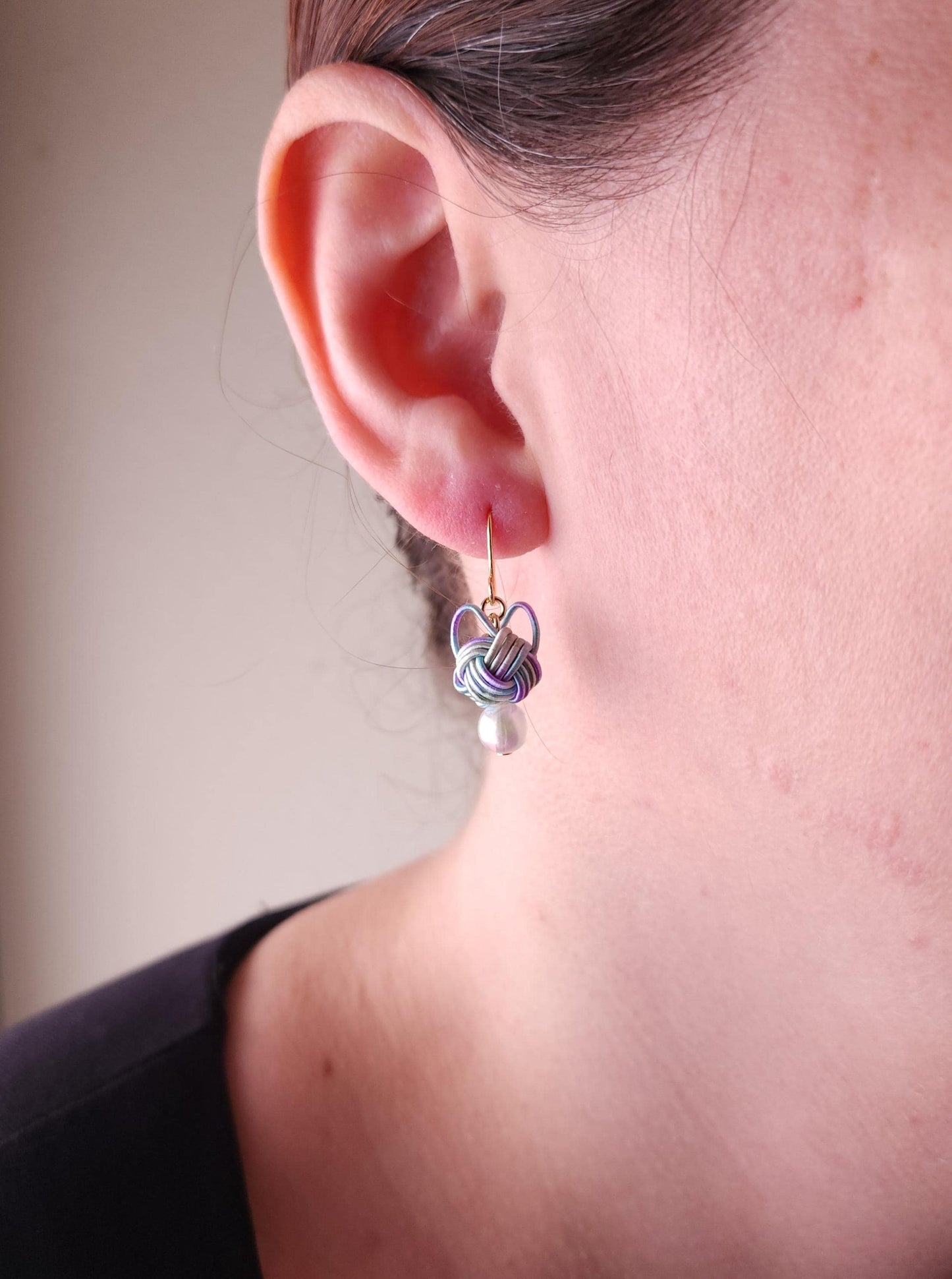 Cat Head Earrings - Light Blue