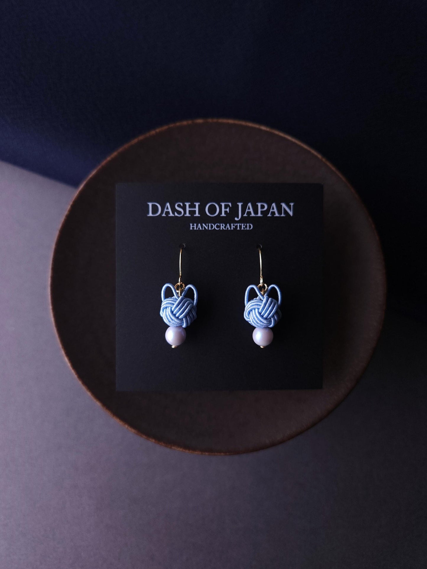 Cat Head Earrings - Light Blue