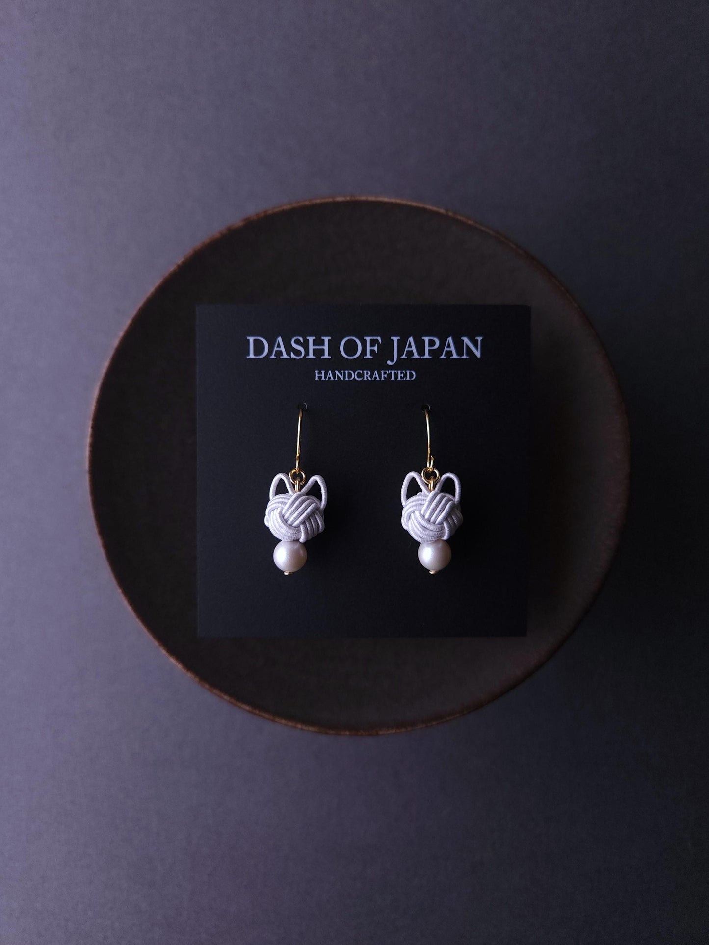 Cat Head Earrings - Icy White
