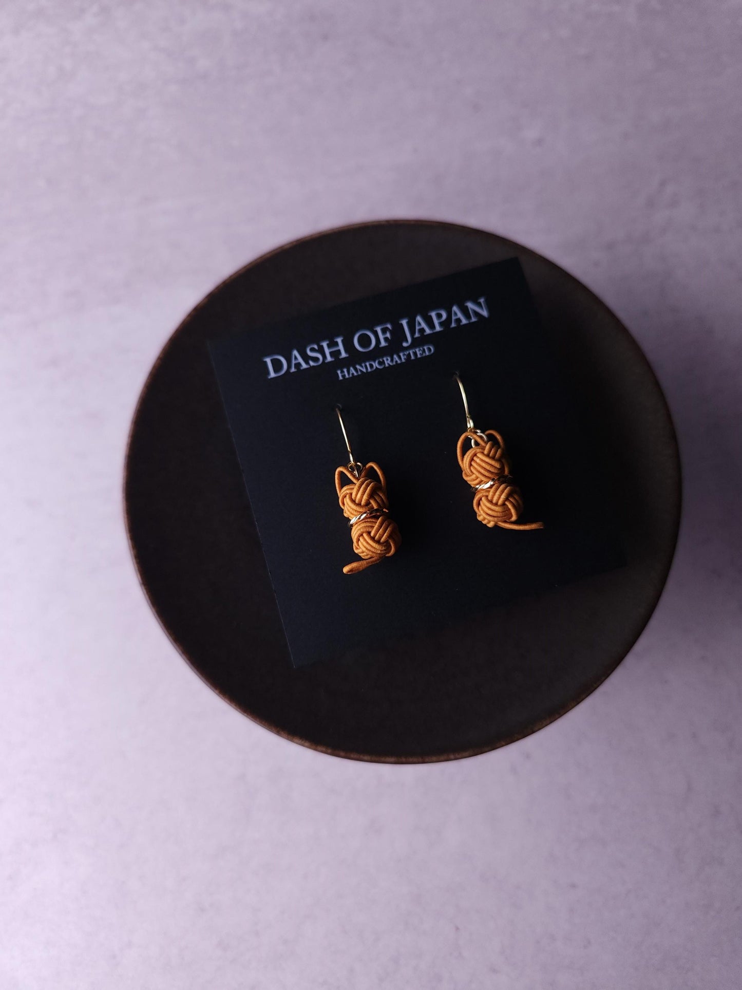 Cat Earrings - Caramel Orange