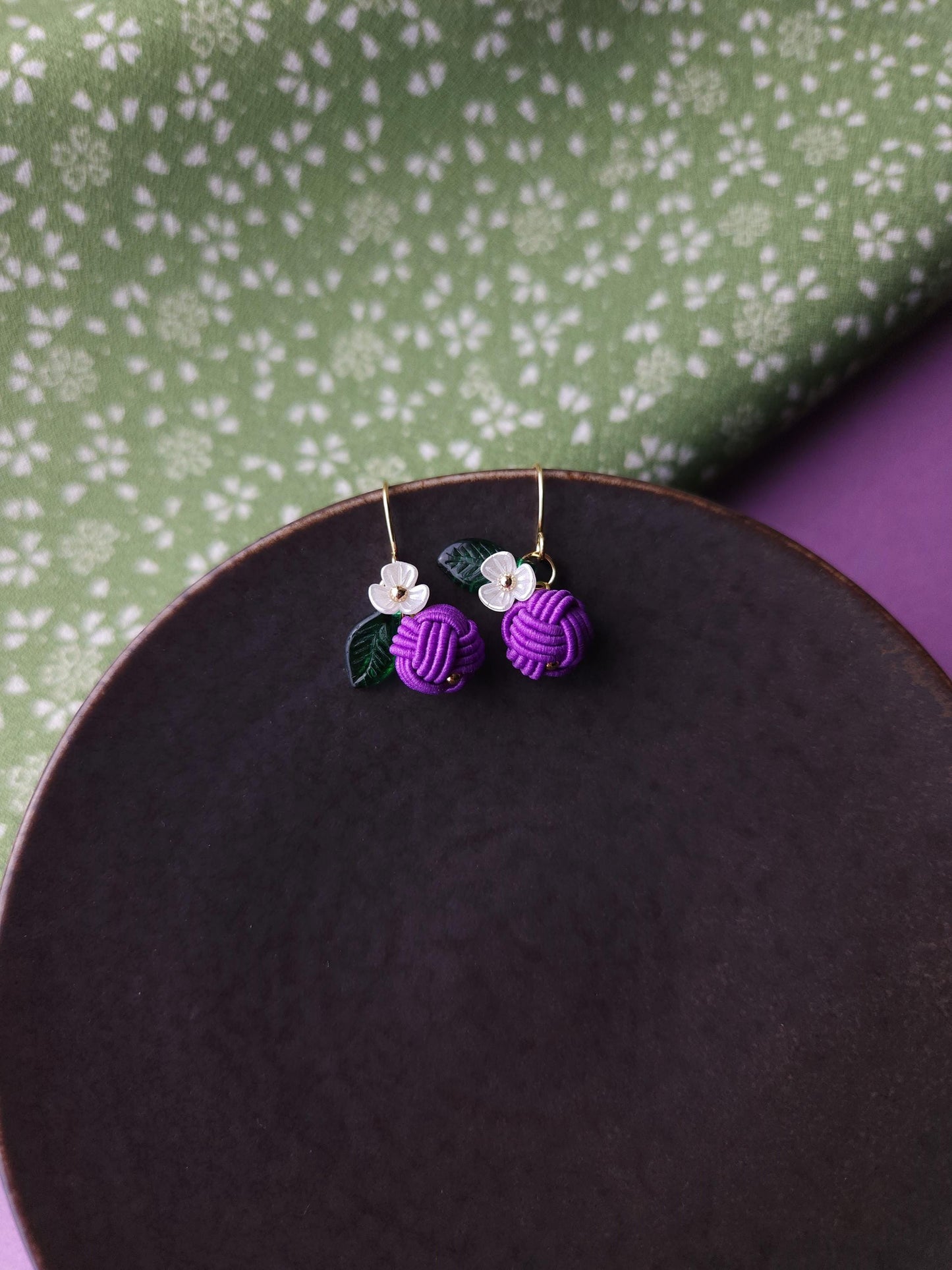 Fruits Earrings - Plum
