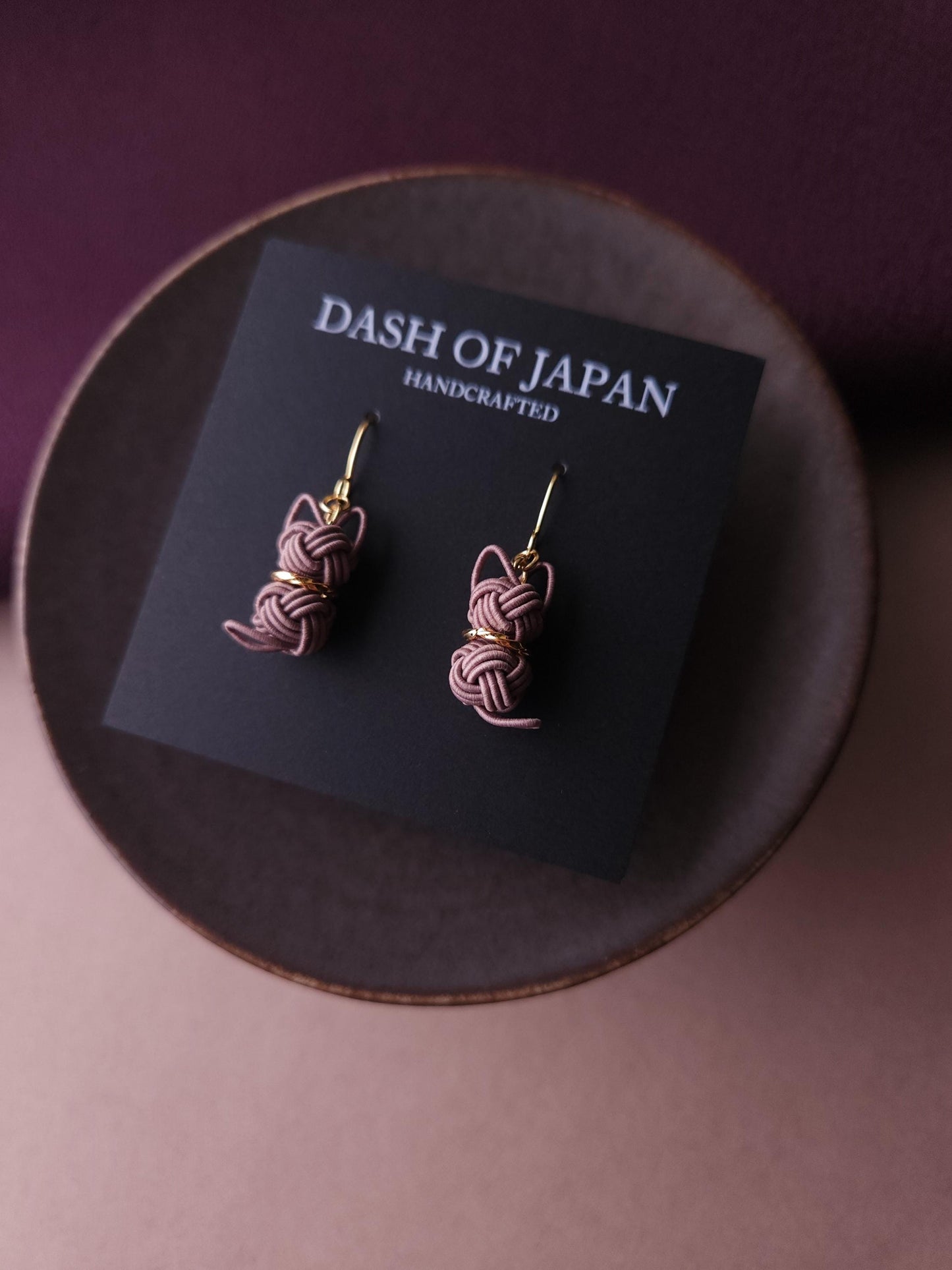 Cat Earrings - Satin Taupe