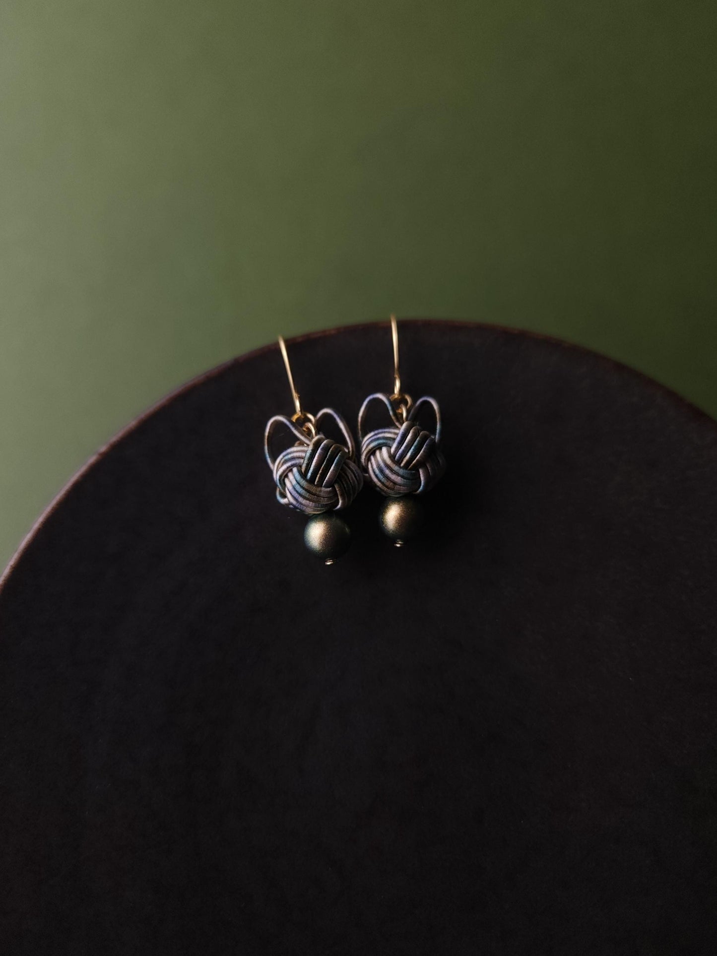 Cat Head Earrings -Rustic Tabby