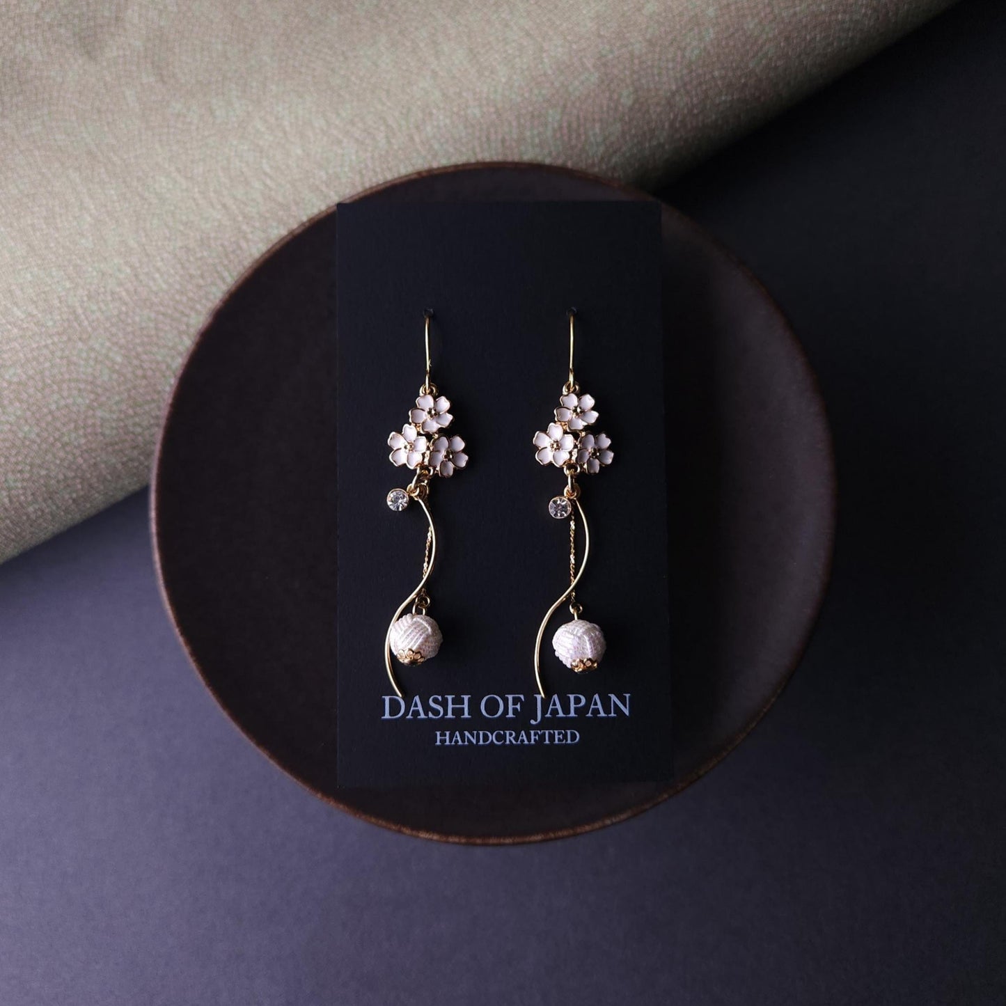 Sakura Blossom Earrings - White