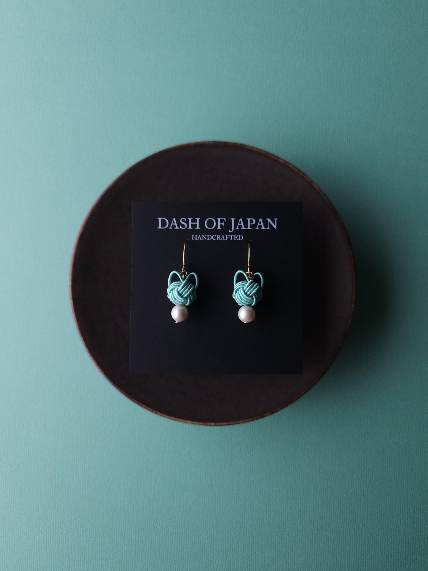 Cat Head Earrings - Seafoam Green
