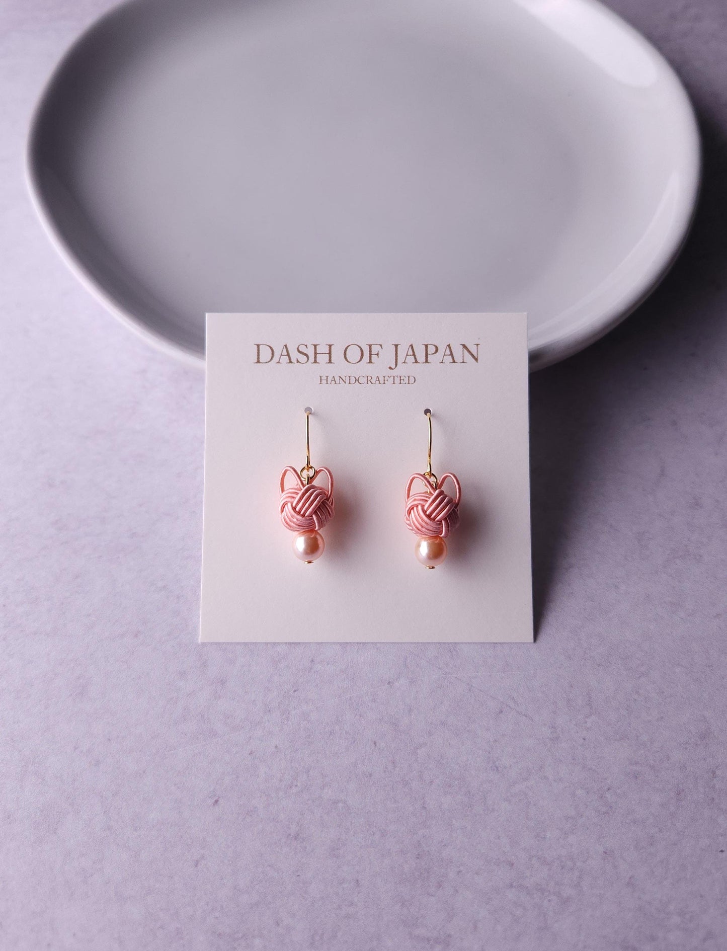 Cat Head Earrings - Coral Pink