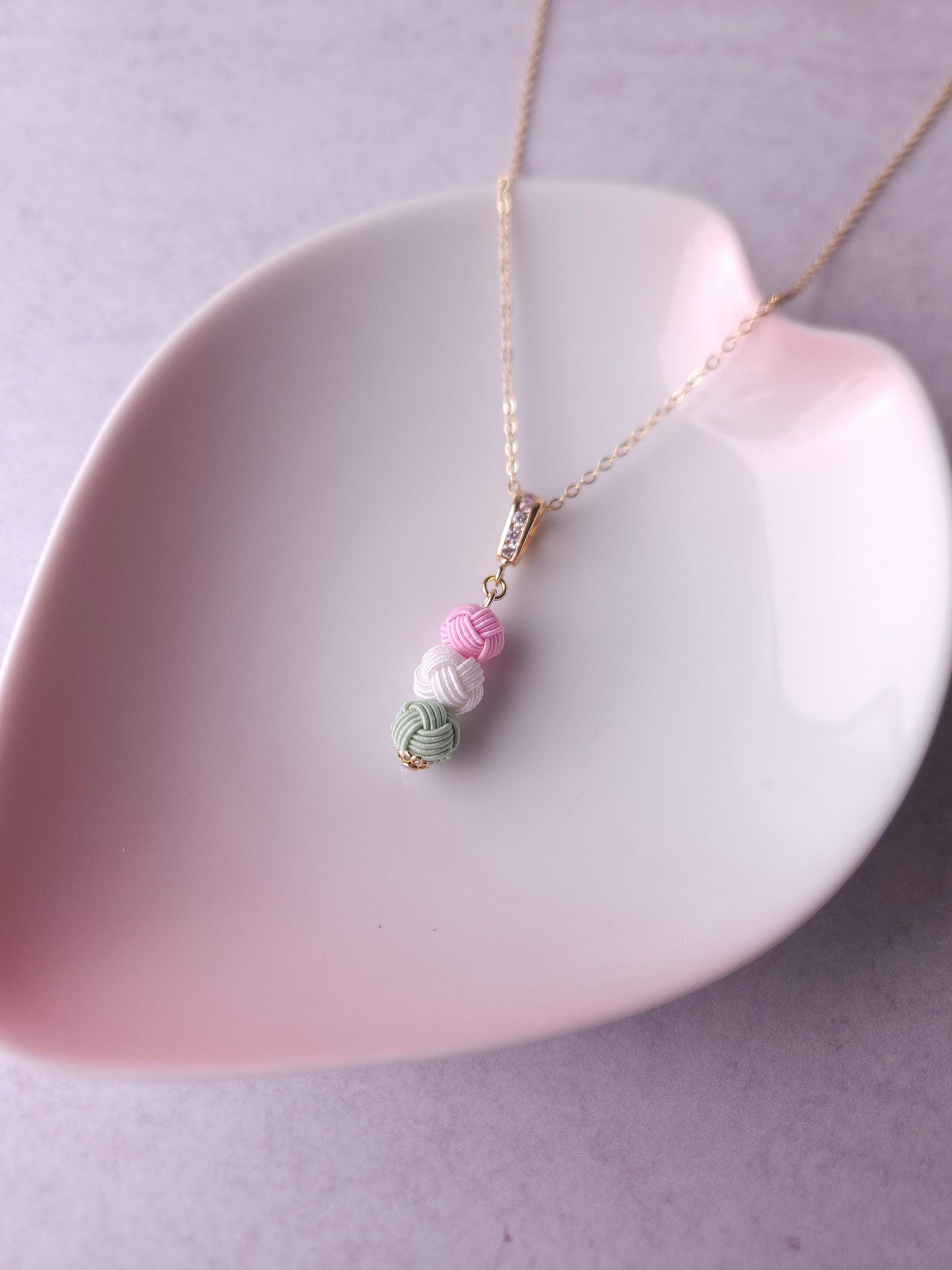 Hanami Dango Dumpling Necklace