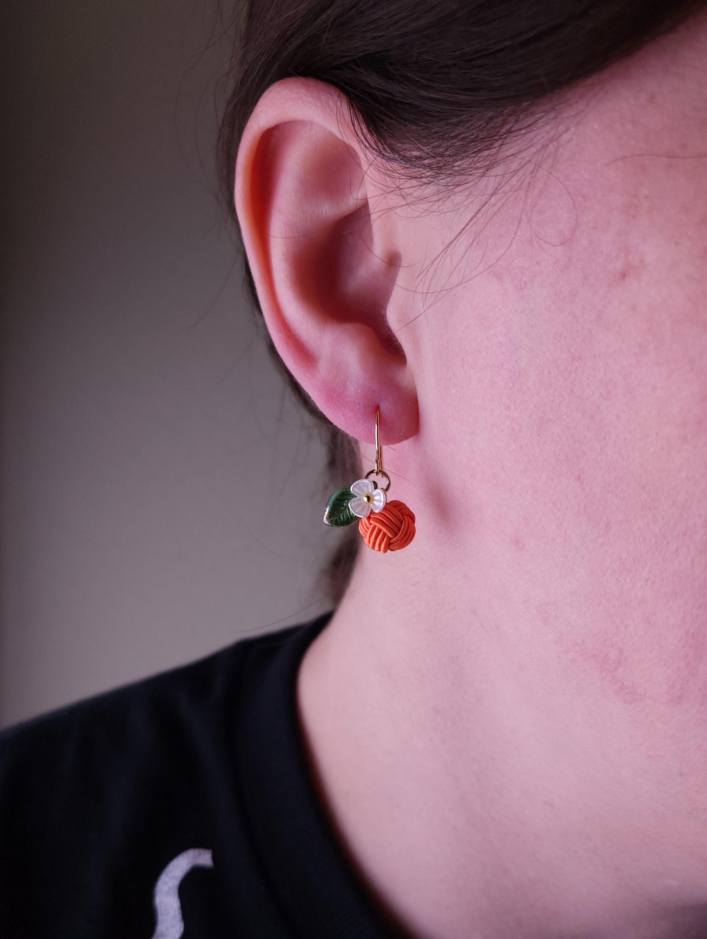 Fruits Earrings - Apricot Orange