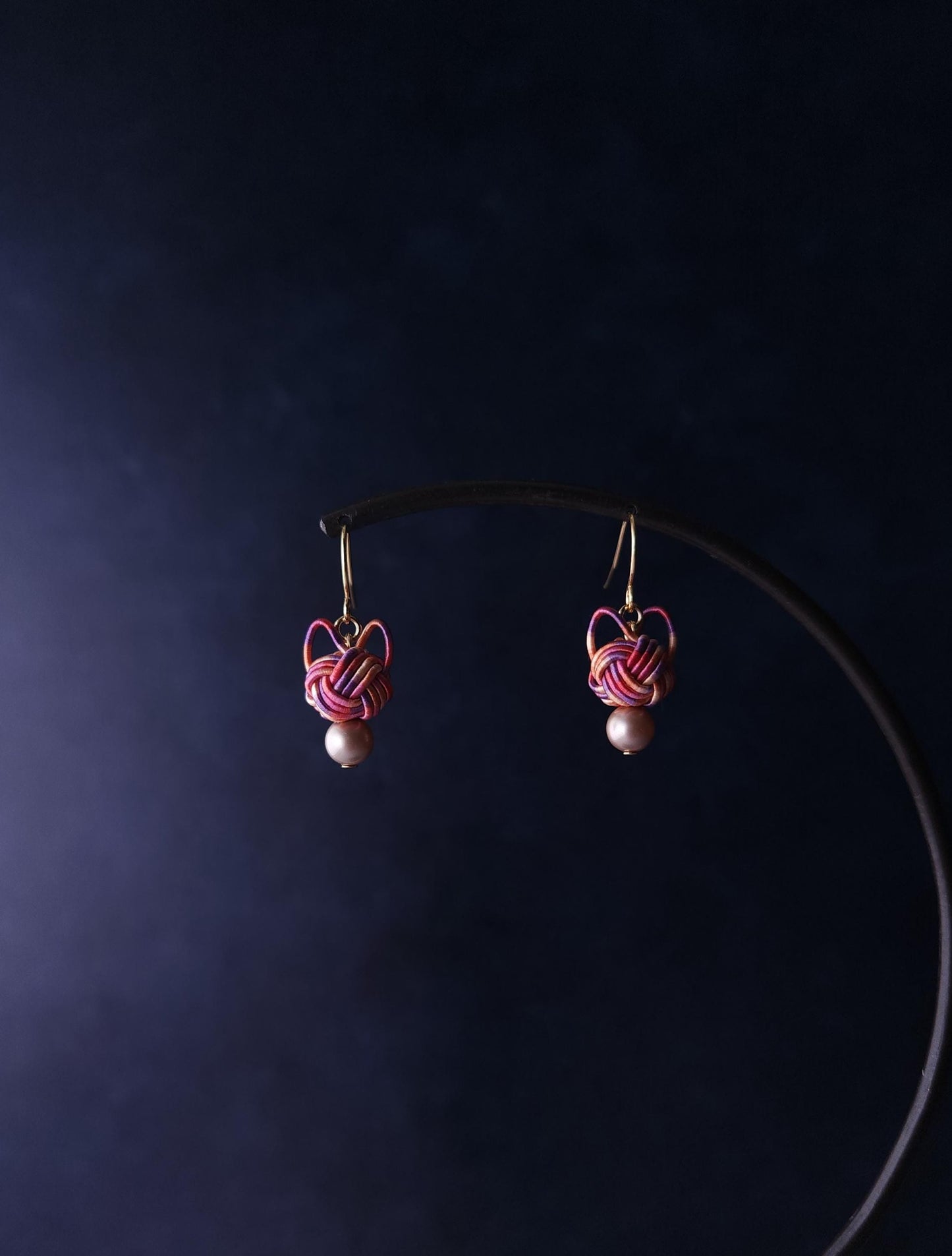 Cat Head Earrings - Pink Mix