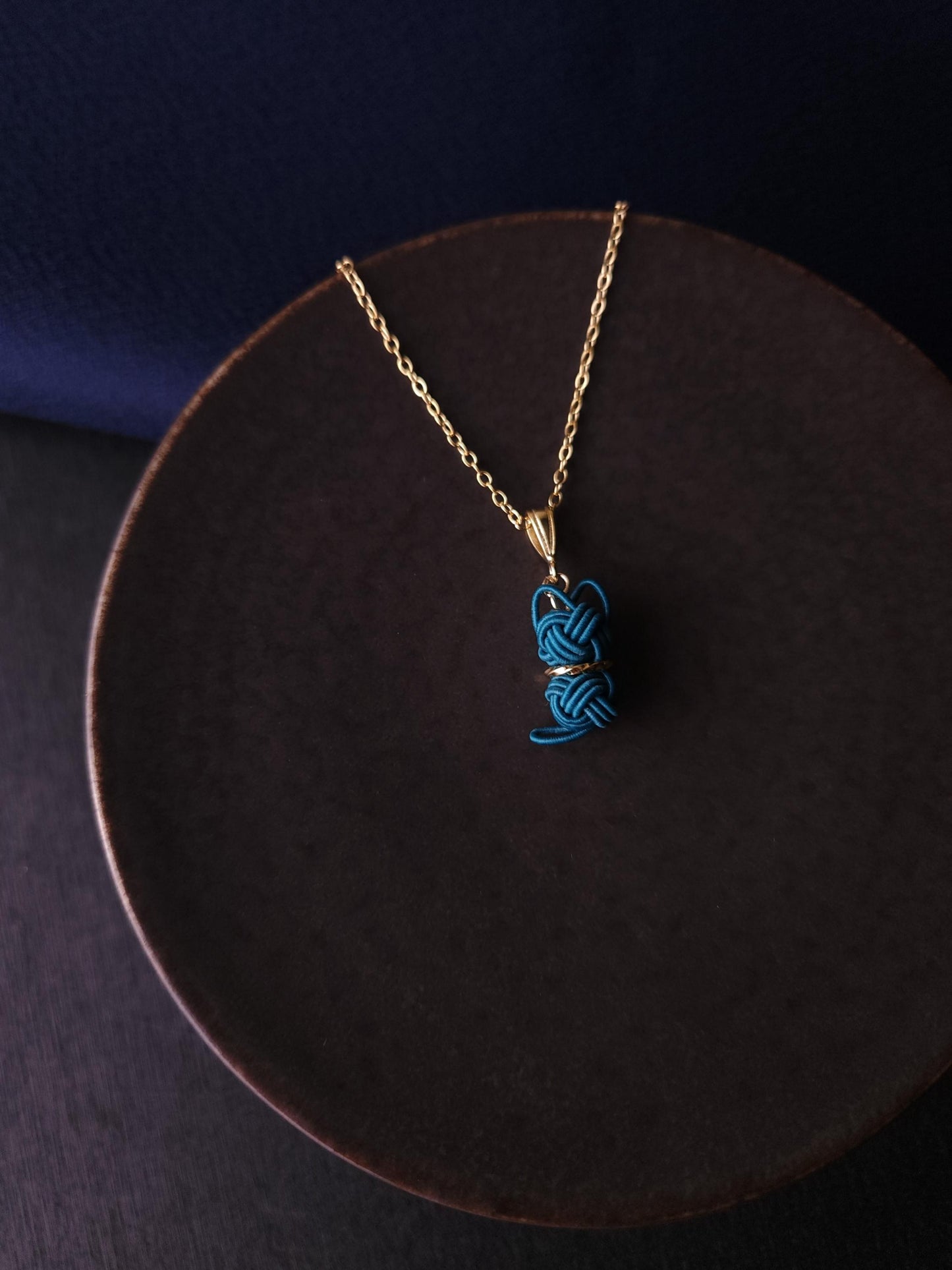 Cat Necklace - Teal Green