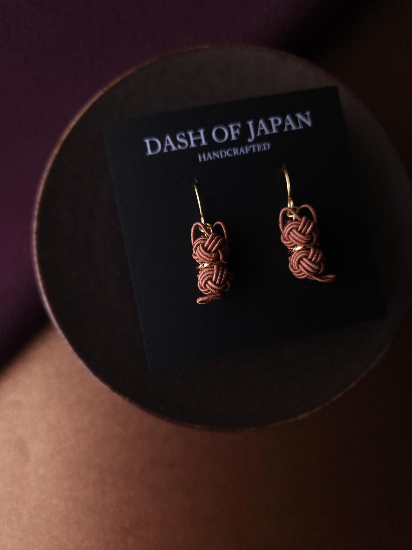 Cat Earrings - Chocolate Brown