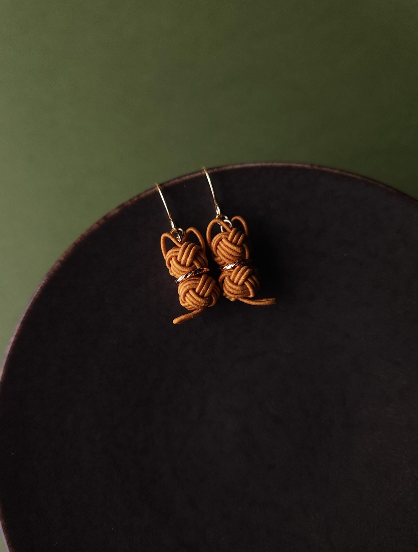 Cat Earrings - Caramel Orange